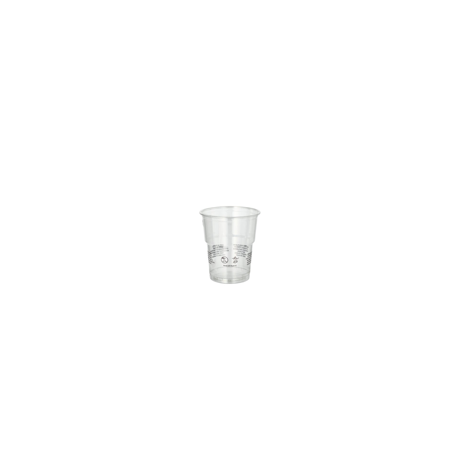 Trinkbecher R-PET 0,2 l Ø 7,8 cm · 8,9 cm glasklar