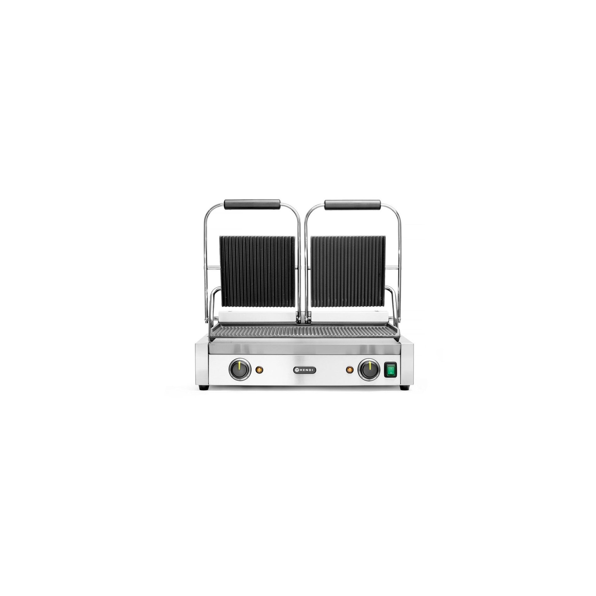 Kontaktgrill - Doppelversion, gerillte Ausführung, oben und unten gerillt, 230V/3600W, 570x375x(H)216mm