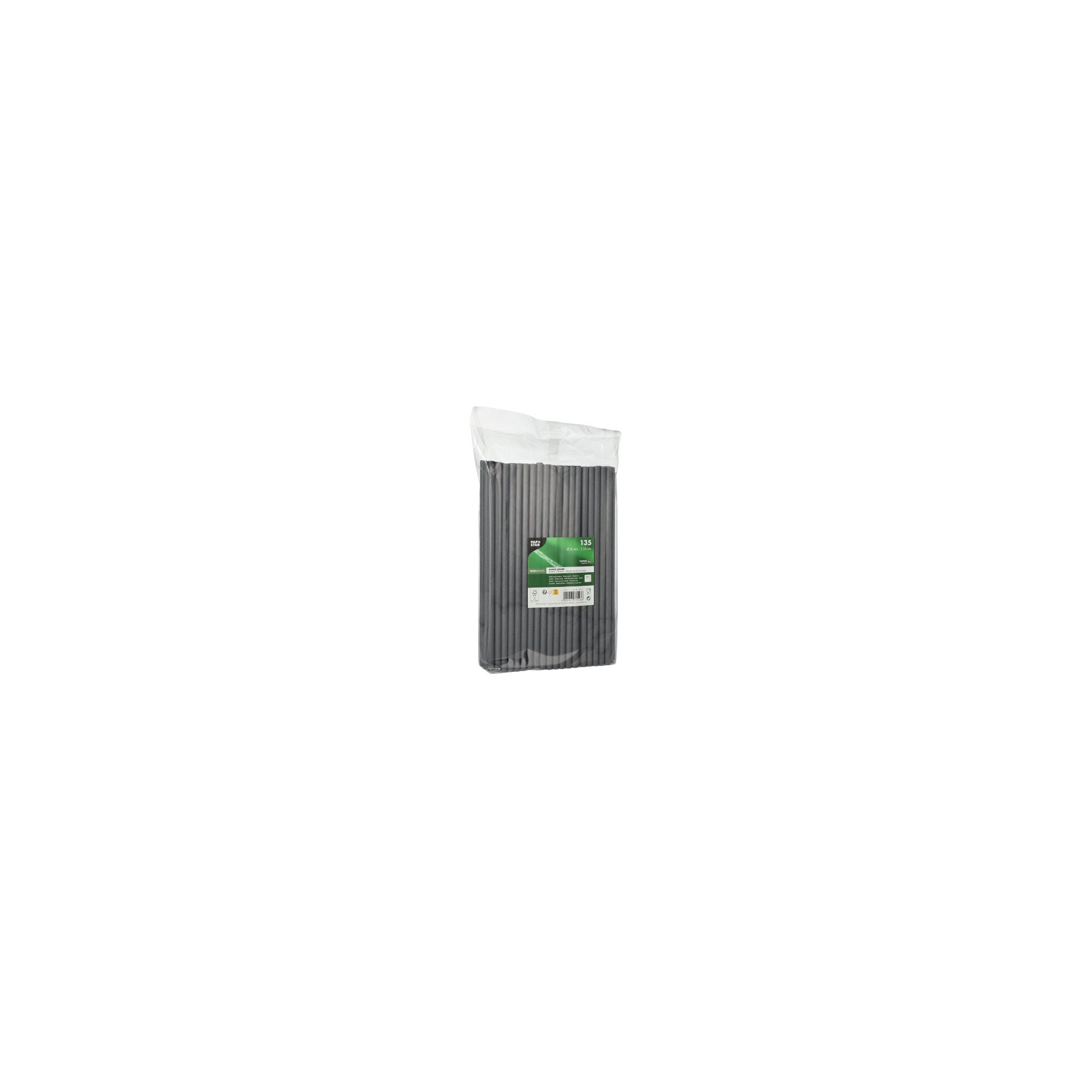Shake-Halme, Papier Ø 8 mm · 25 cm schwarz Shake-Halme, Papier Ø 8 mm · 25 cm schwarz
