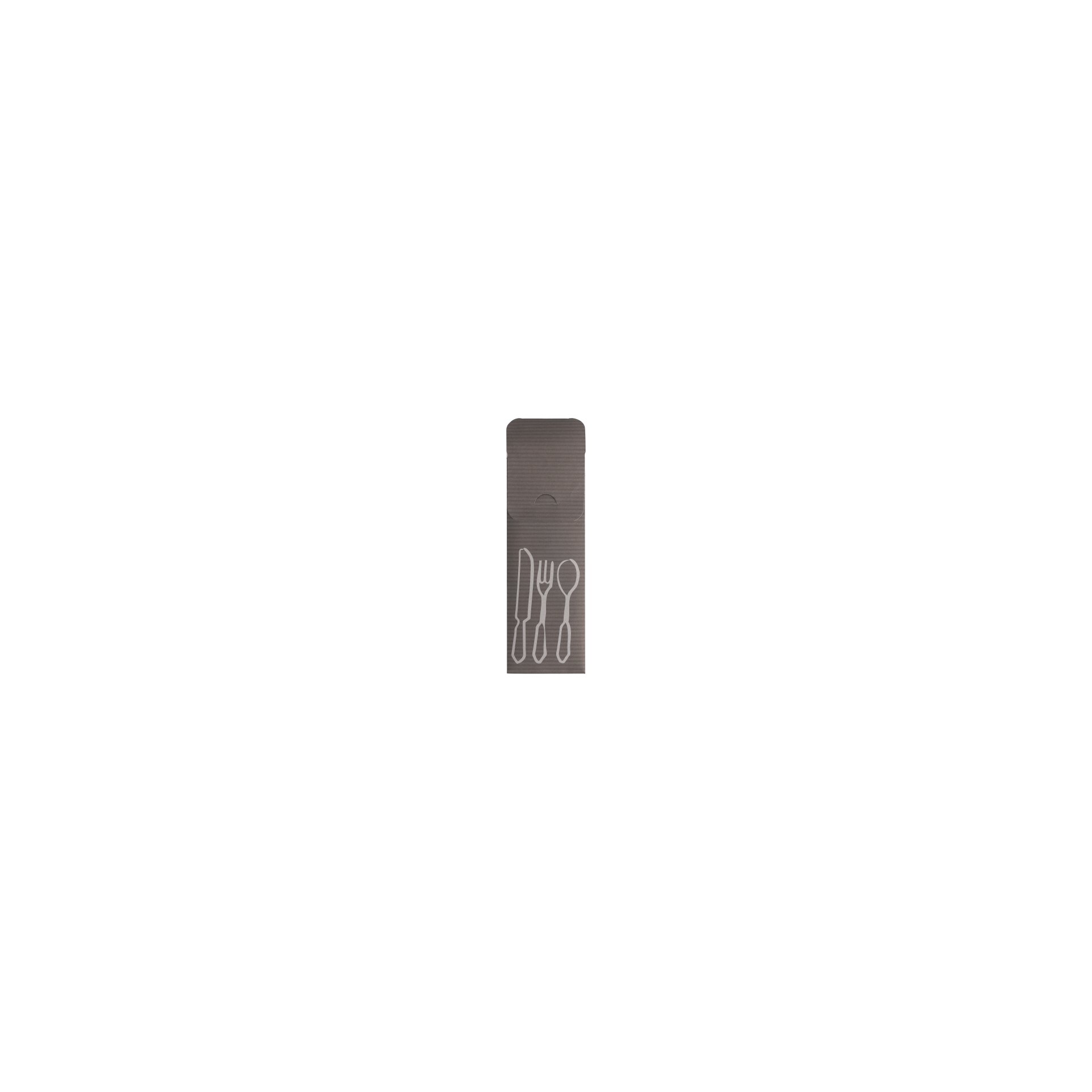 Bestecktaschen 23,5 cm x 7,3 cm anthrazit inkl. farbiger Serviette