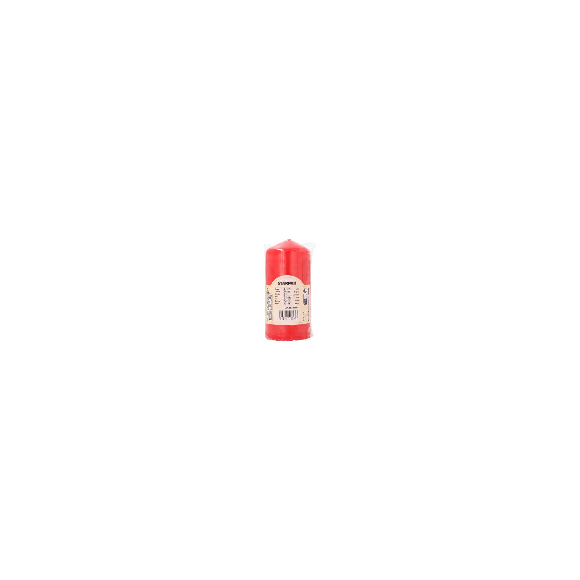Stumpenkerze Ø 60 mm · 130 mm rot Stumpenkerze Ø 60 mm · 130 mm rot