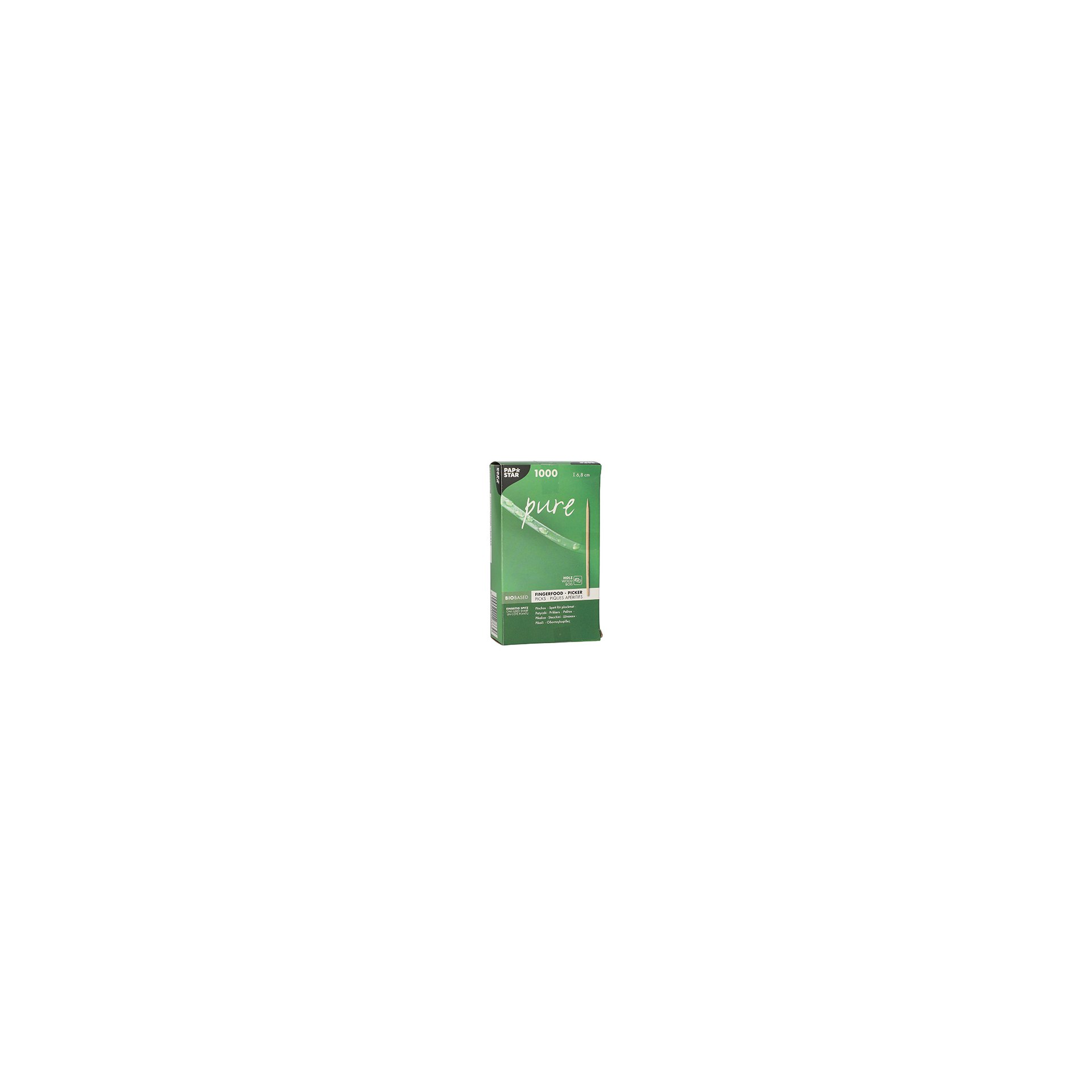 Fingerfood - Picker "pure" 6,8 cm einseitig spitz