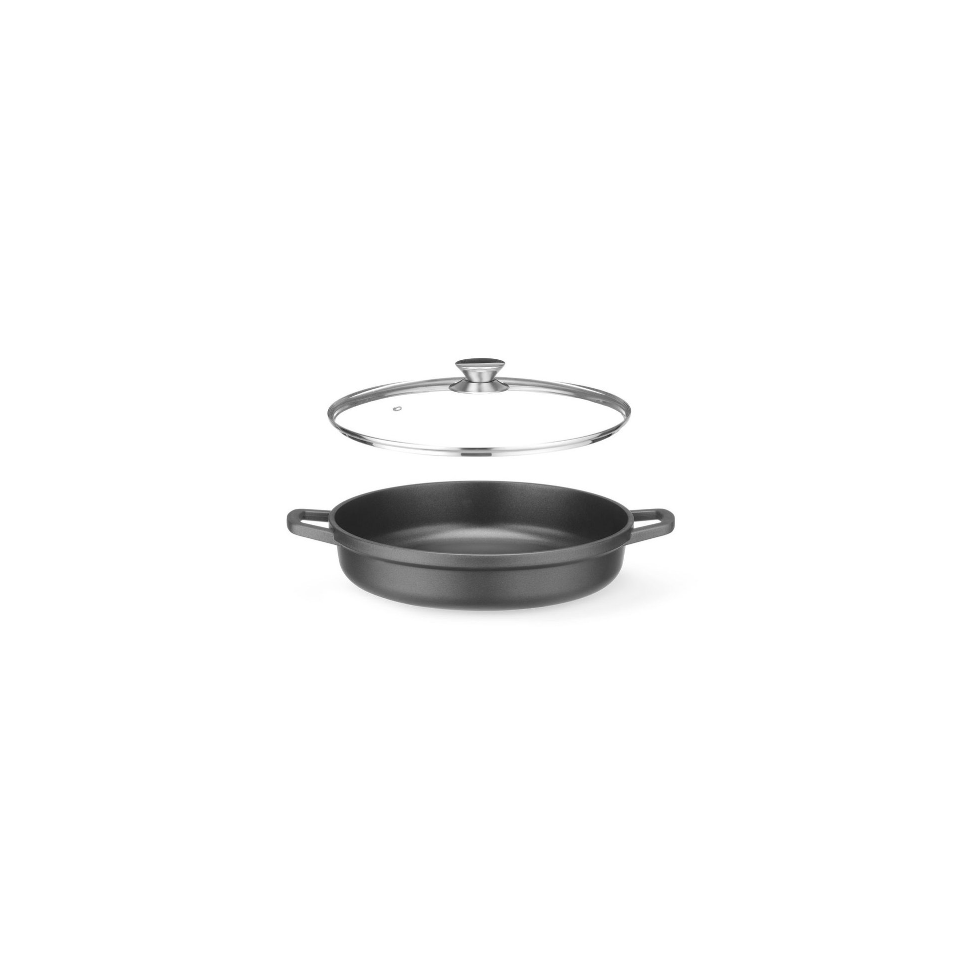 Kasserolle mit Antihaft-Beschichtung, 4,3L, Schwarz, 425x332x(H)70mm