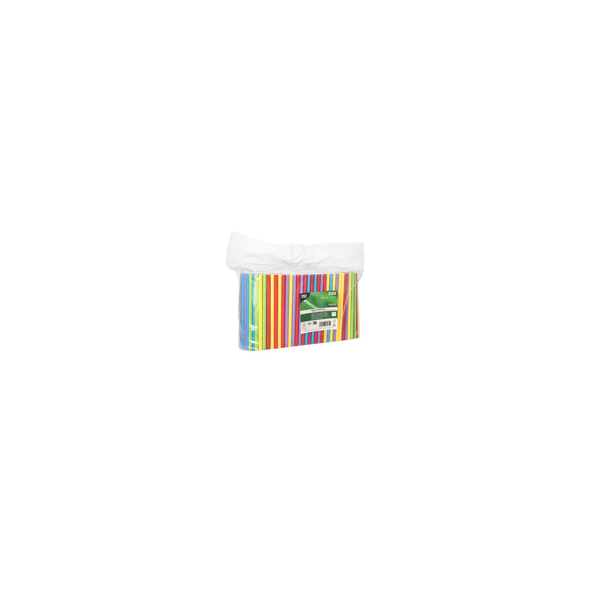 Cocktail Trinkhalme, Papier Ø 7 mm · 15 cm farbig sortiert Cocktail Trinkhalme, Papier Ø 7 mm · 15 cm farbig sortiert