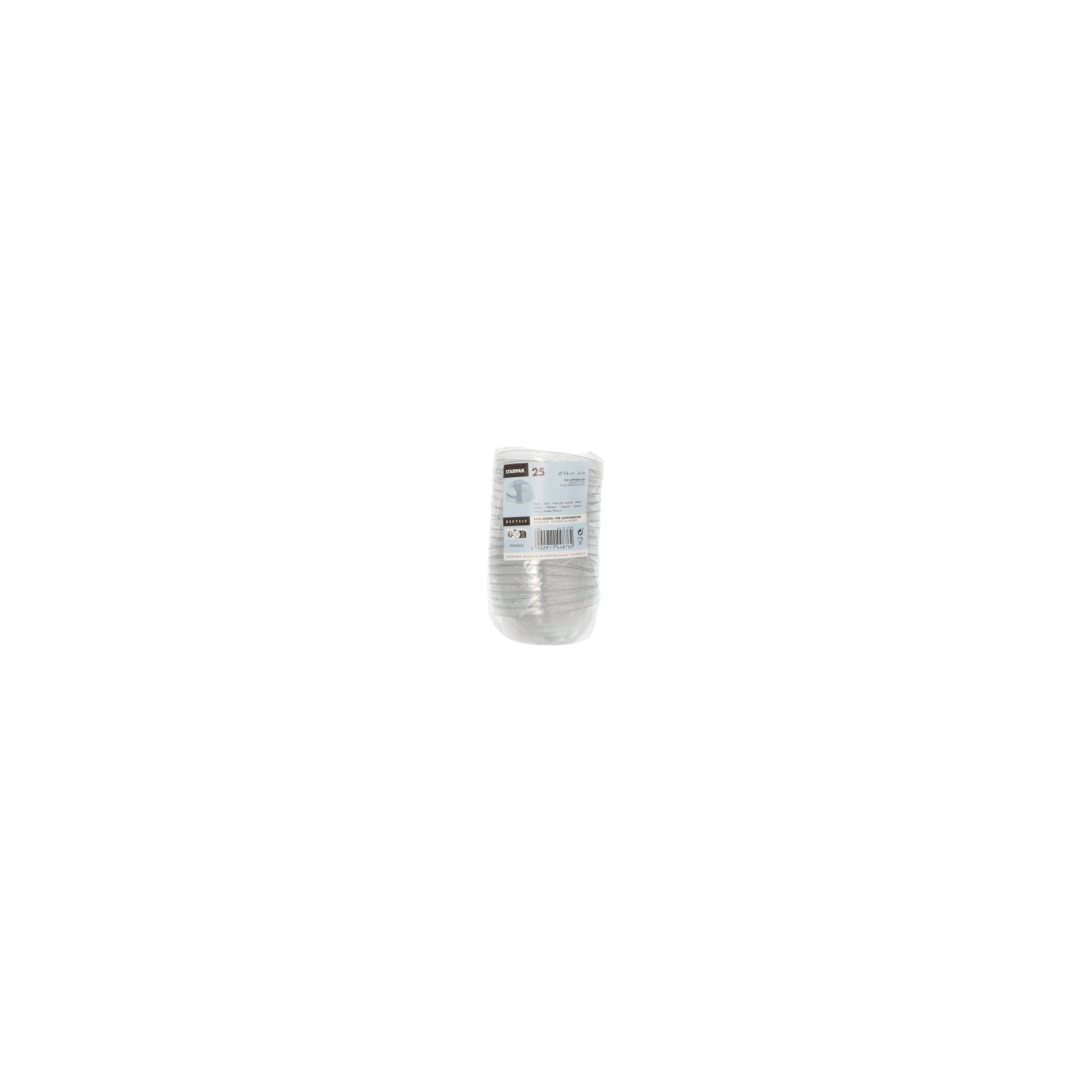 Dom-Deckel für Suppenbecher PET rund Ø 9,8 cm · 4 cm transparent