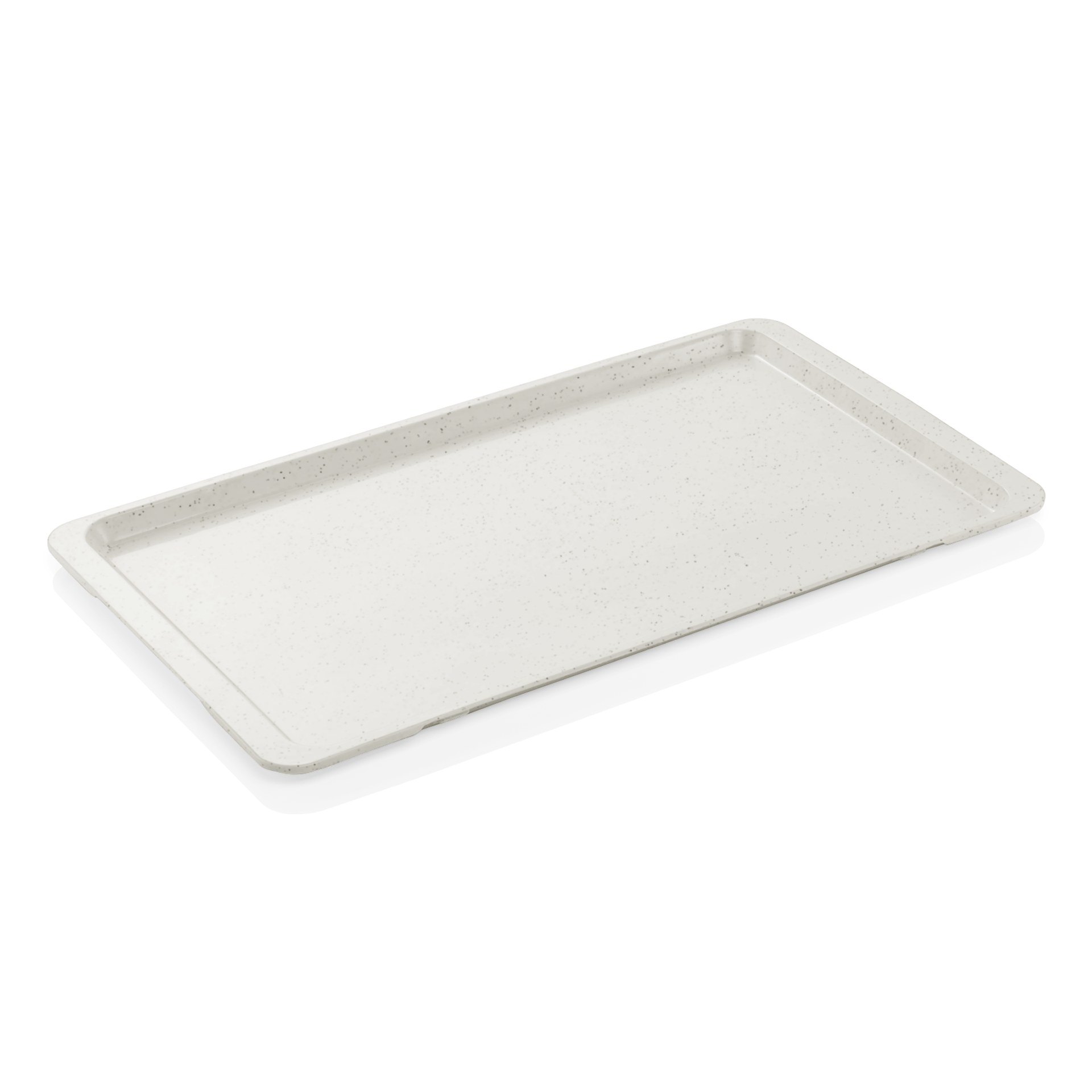 GN 1/1 Tablett milchweiß mit kleinen Punkten