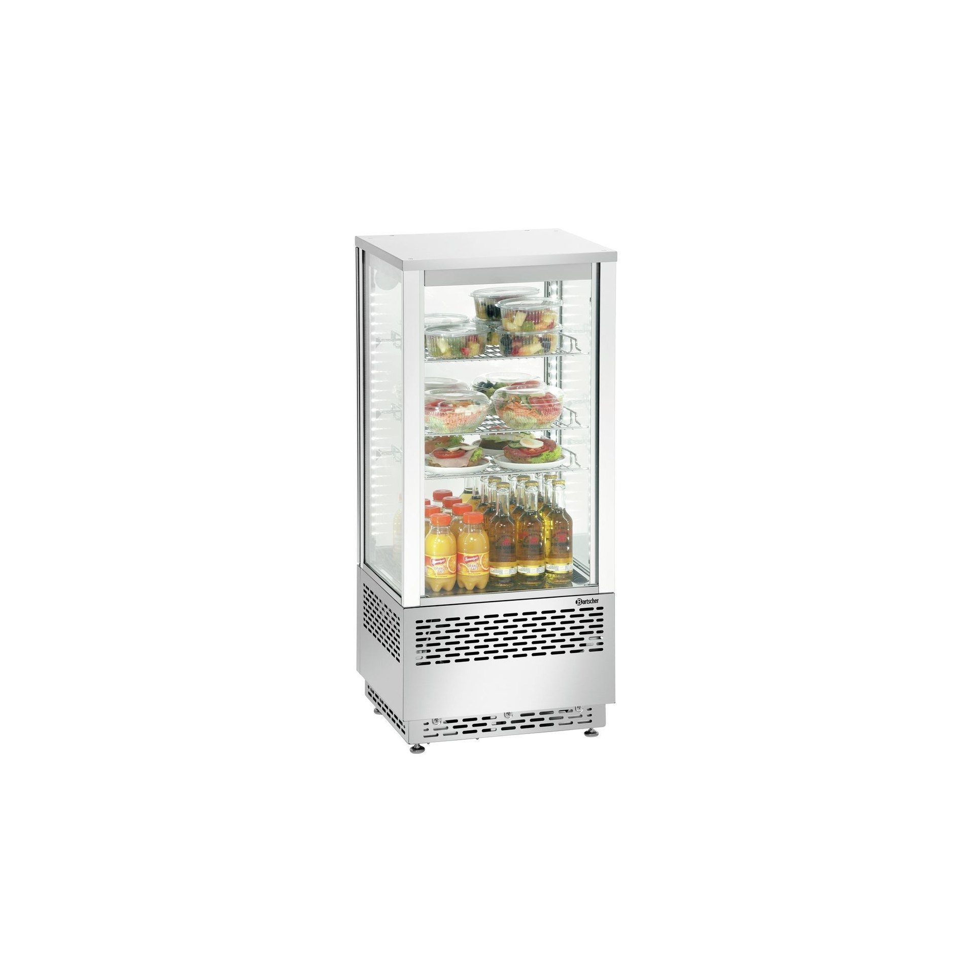 Mini-Kühlvitrine 78L, Edelstahl Mini-Kühlvitrine 78L, Edelstahl