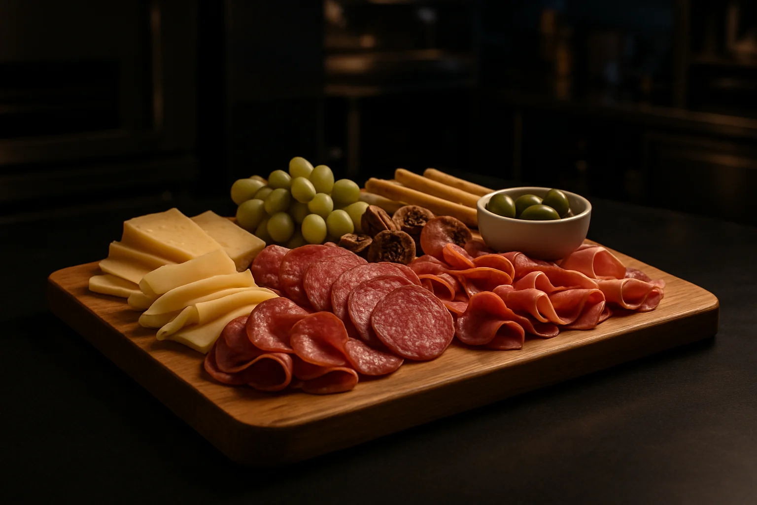 Servierbrett mit Antipasti-Arrangement