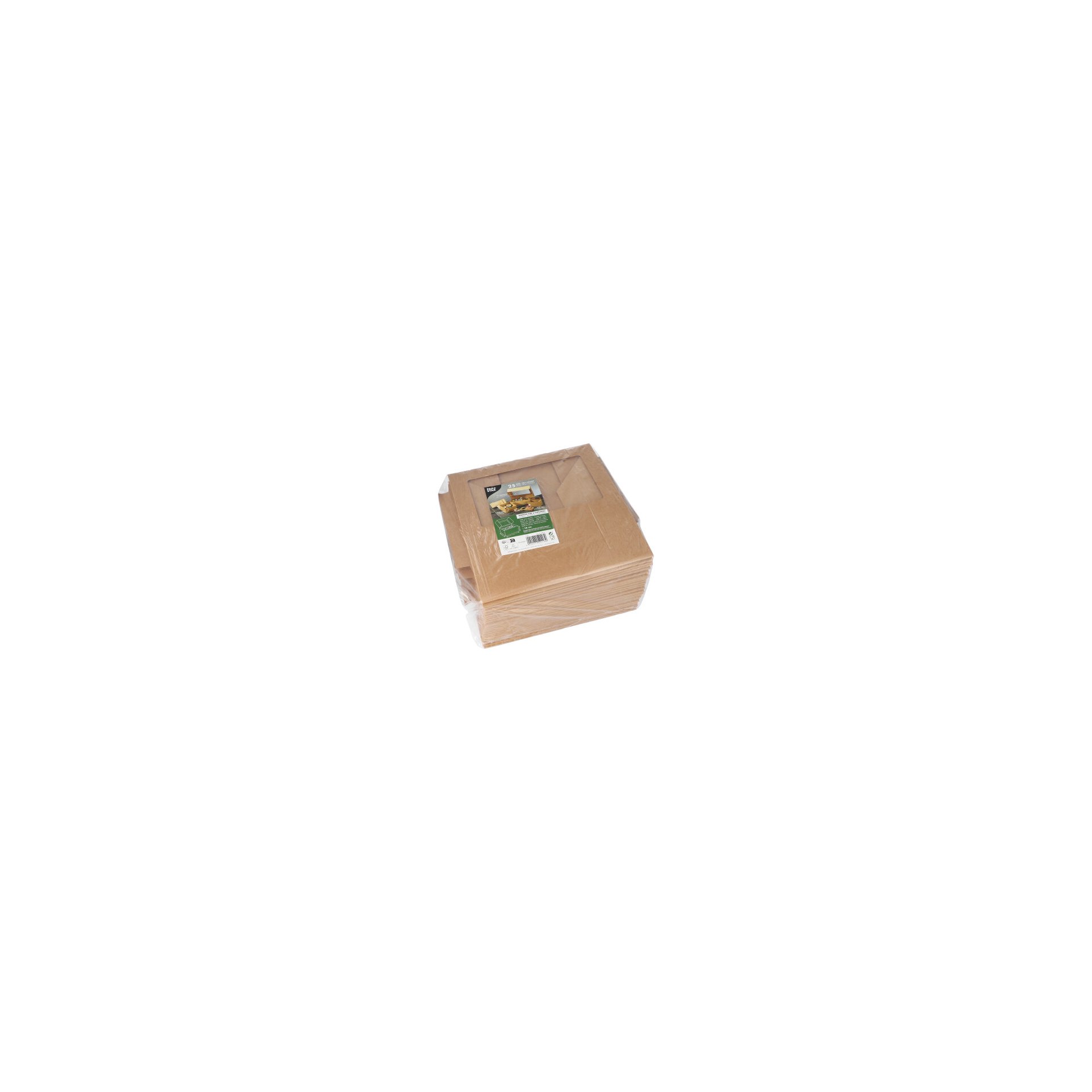 Cupcake-Kartons eckig 10 cm x 27 cm x 17,5 cm mit Sichtfenster aus PLA Cupcake-Kartons eckig 10 cm x 27 cm x 17,5 cm mit Sichtfenster aus PLA