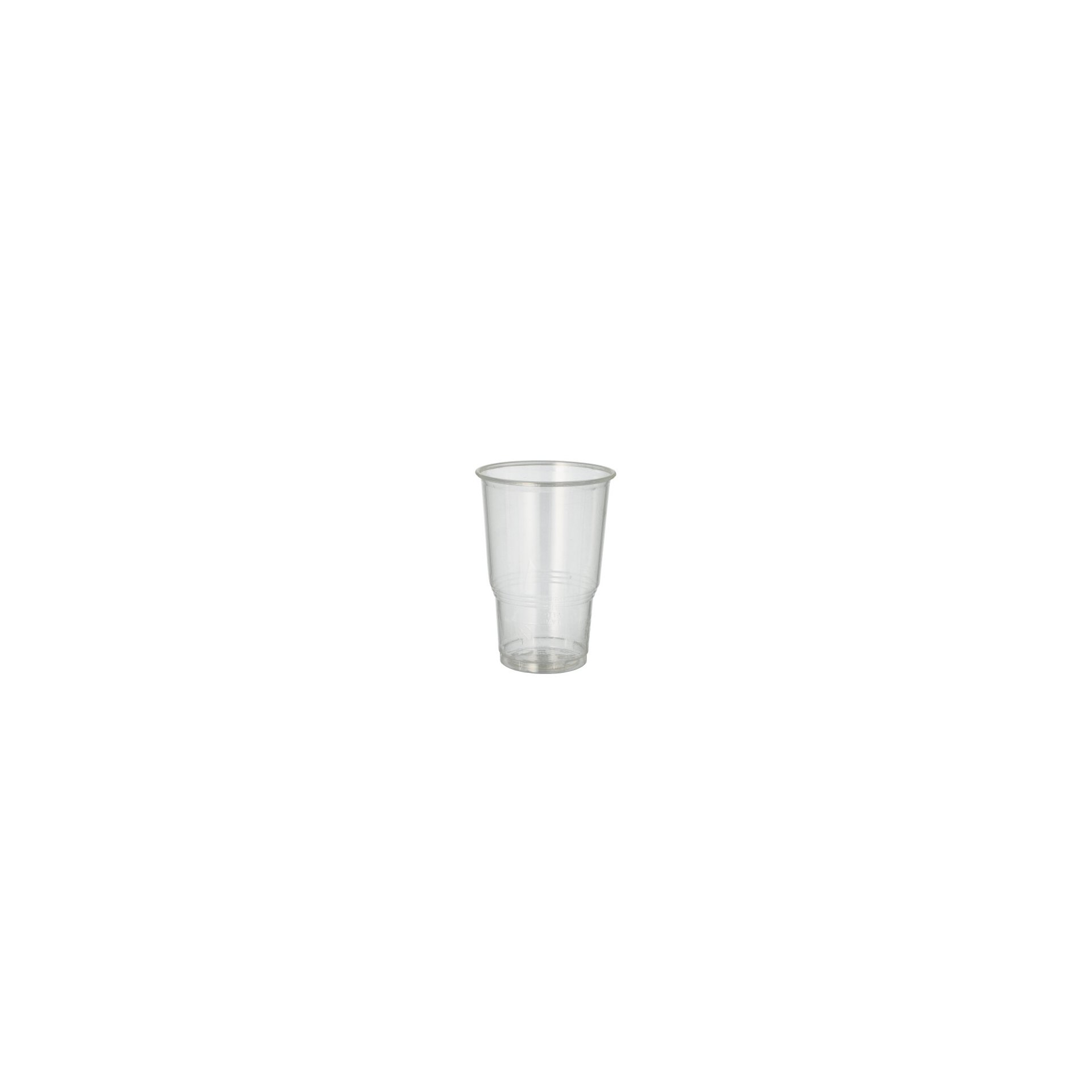 Kaltgetränkebecher, PLA "pure" 0,25 l Ø 7,8 cm · 11 cm glasklar mit Schaumrand Kaltgetränkebecher, PLA "pure" 0,25 l Ø 7,8 cm · 11 cm glasklar mit Schaumrand