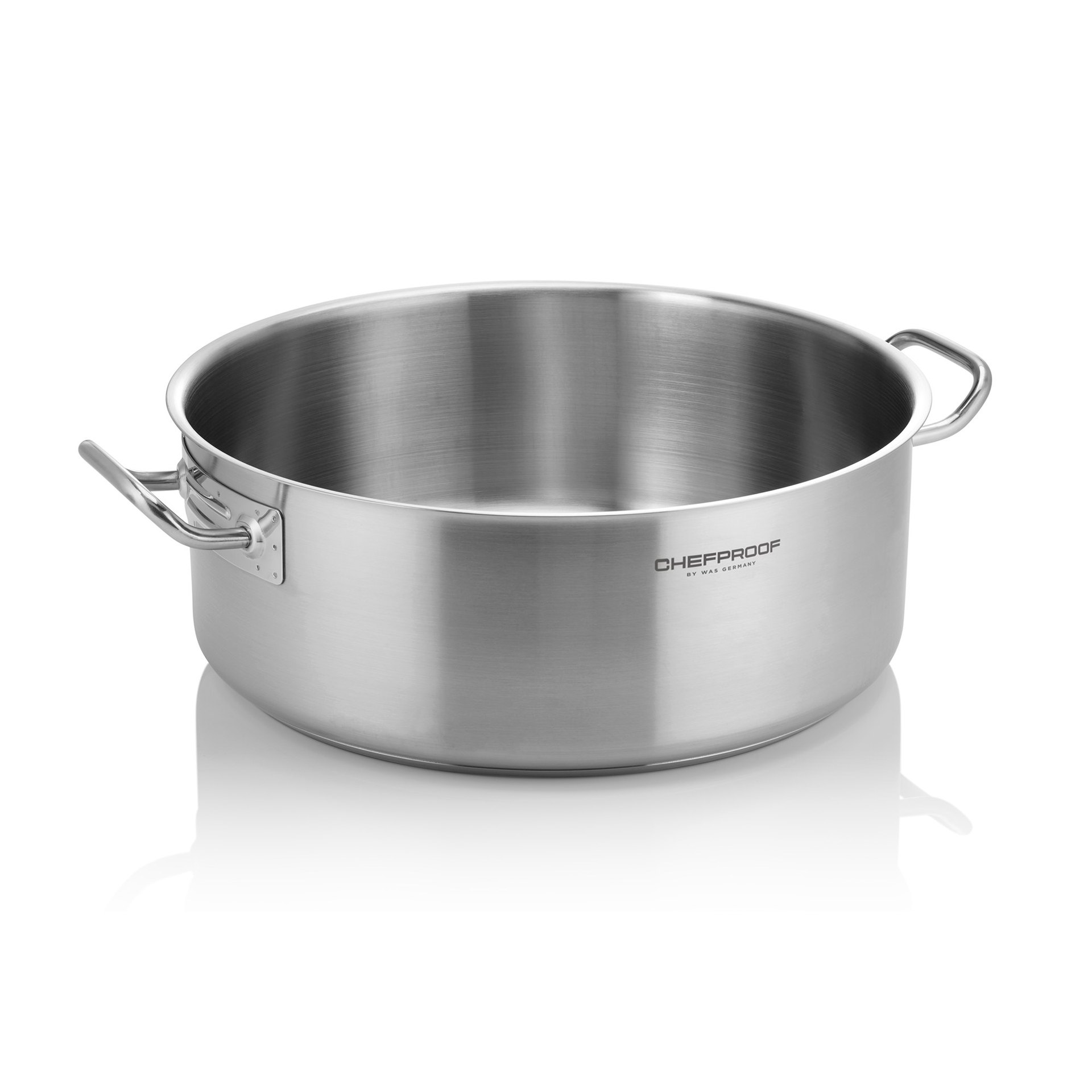 Bratentopf CHEFPROOF, Ø 40 cm, 18,5 ltr., Chromnickelstahl Bratentopf CHEFPROOF, Ø 50 cm, 39 ltr., Chromnickelstahl