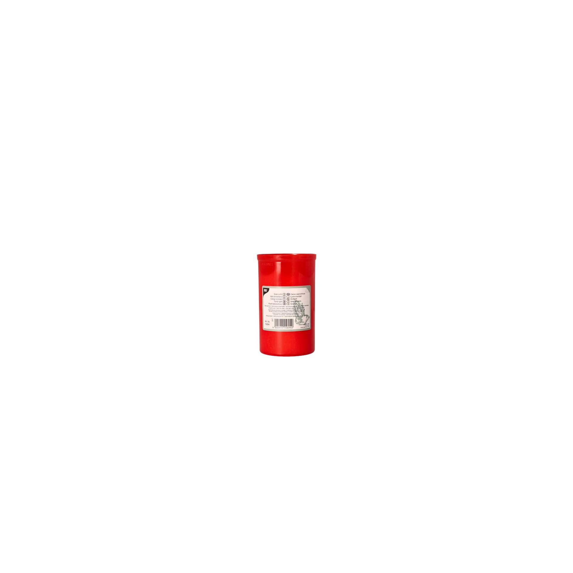 Grablicht T3 Ø 6,4 cm · 10 cm rote Hülle