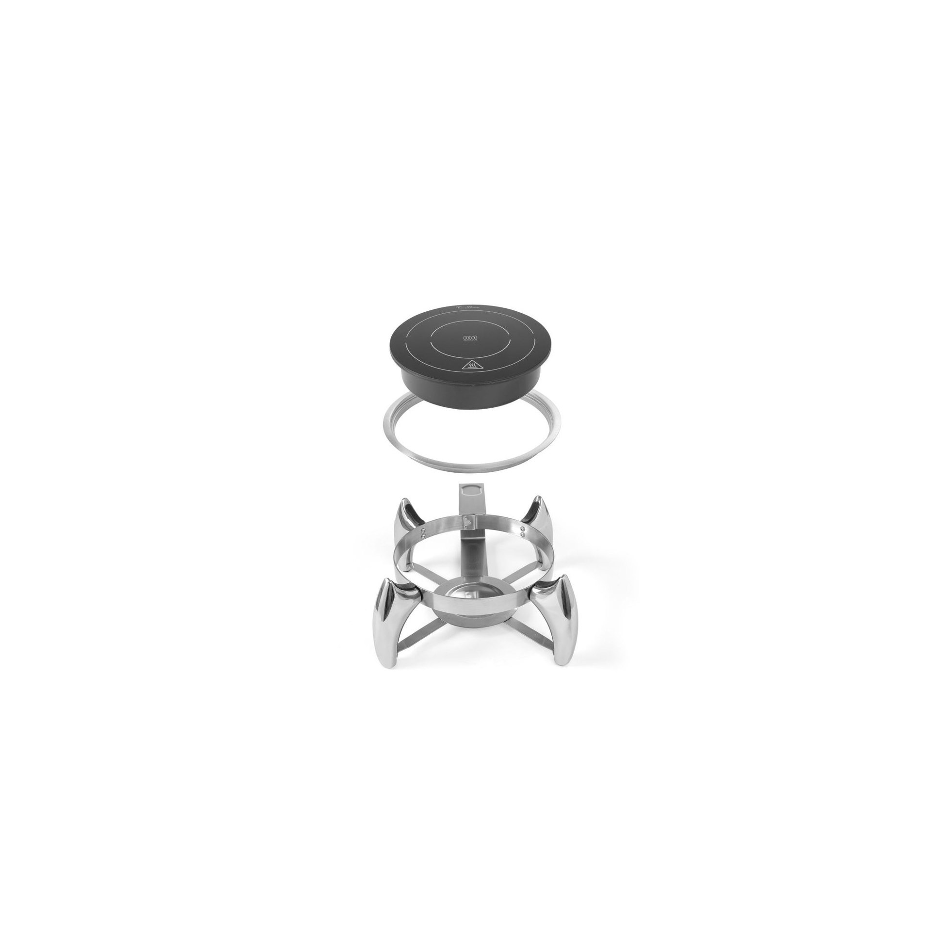 Induktionsheizplatte 800 W, Fine Dine, Schwarz, 230V/800W, ⌀245x(H)80mm