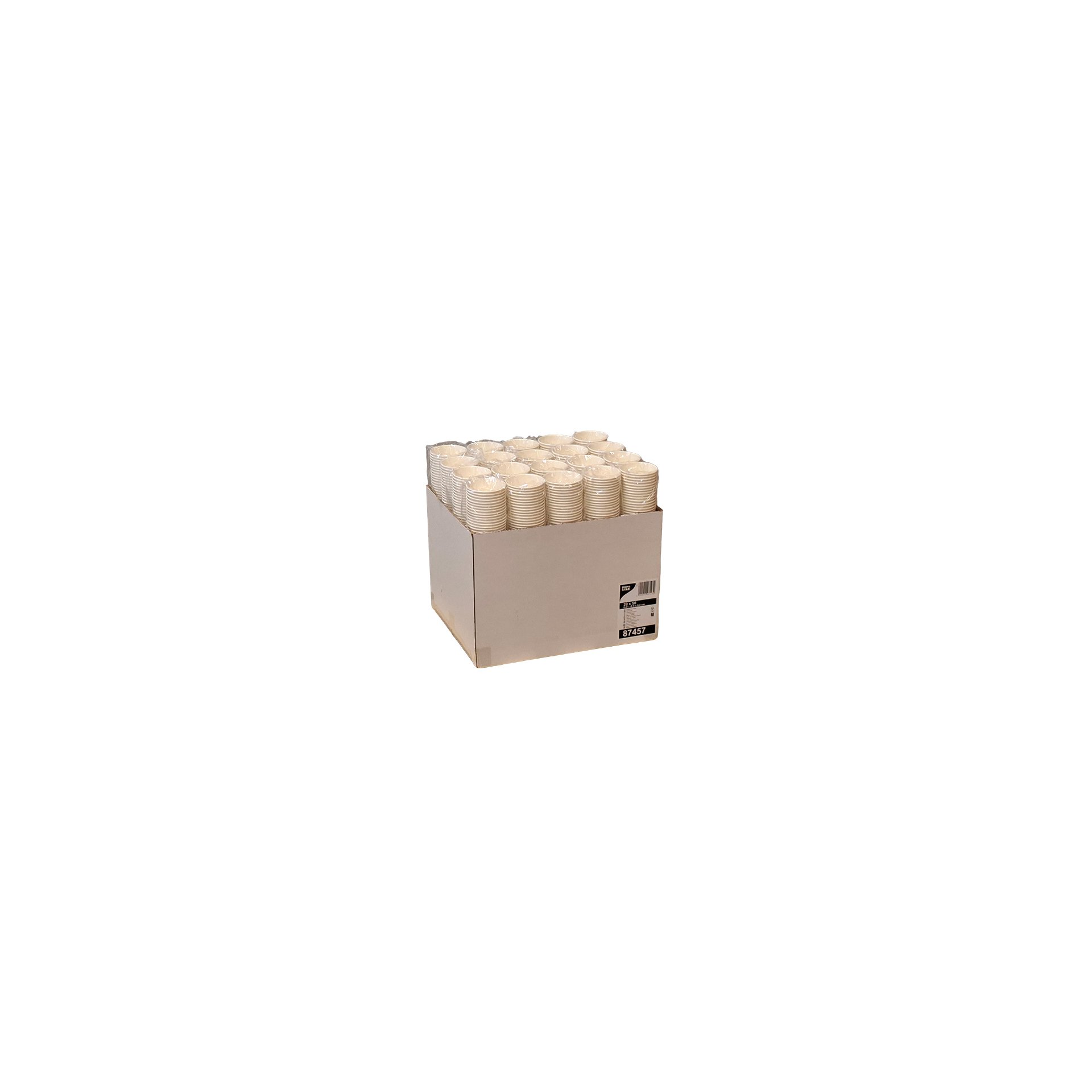 Trinkbecher, Pappe 0,2 l Ø 8 cm · 9,2 cm weiss