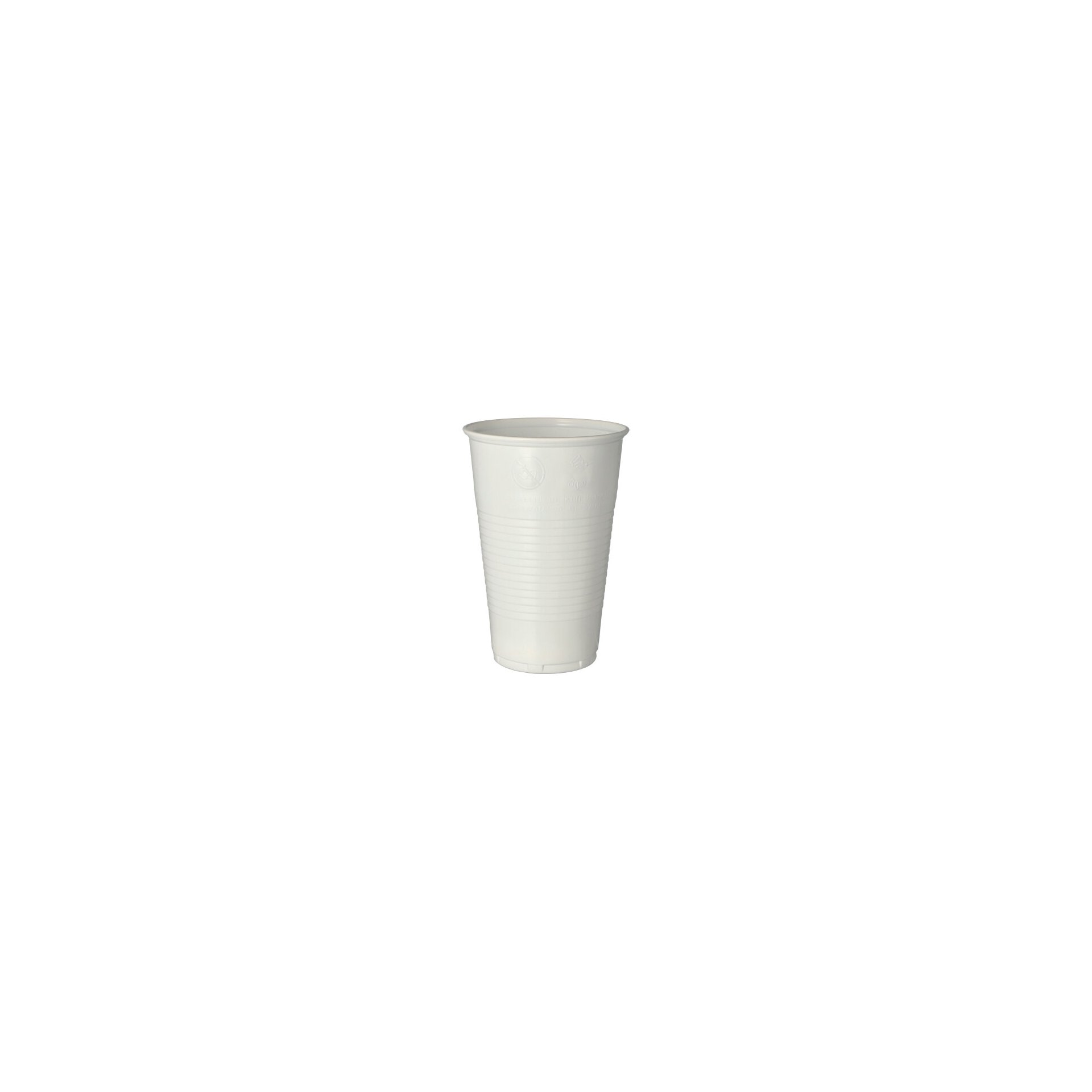 Trinkbecher, PP 0,5 l Ø 9,5 cm · 13,7 cm weiss mit Schaumrand