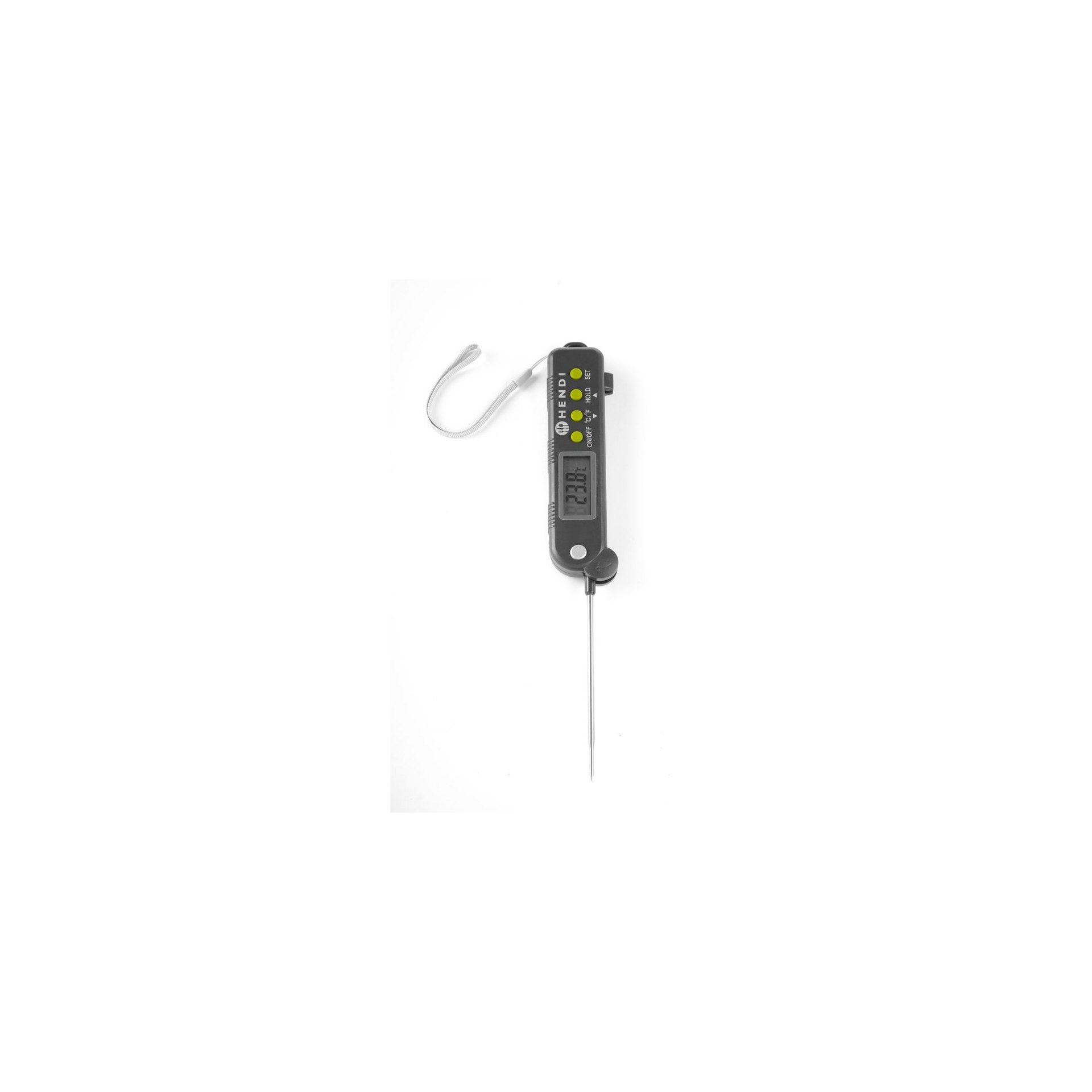 Thermometer mit einklappbarer Sonde, 160x40x(H)25mm Thermometer mit einklappbarer Sonde, 160x40x(H)25mm