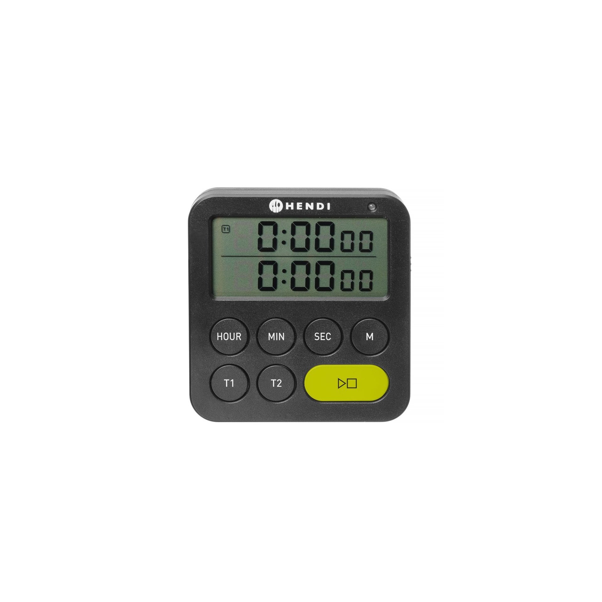 Timer, doppelt, Schwarz, 82x20x(H)86mm Timer, doppelt, Schwarz, 82x20x(H)86mm