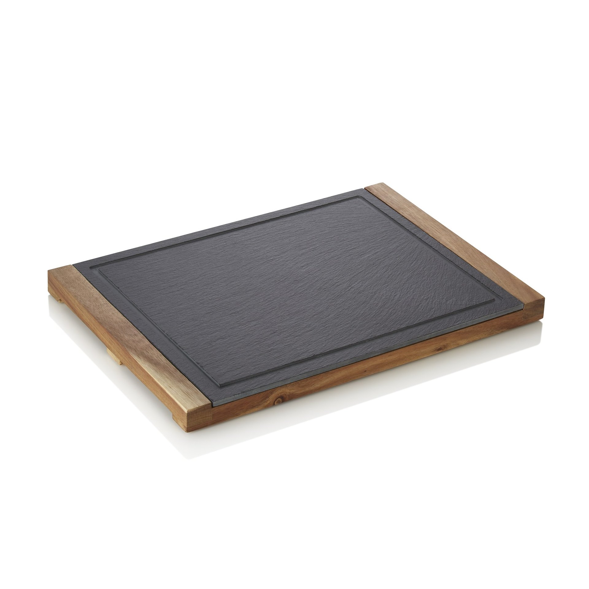Servierbrett SLATE & SERVE, 37 x 26 x 2,5 cm, Akazienholz, Naturschiefer Servierbrett SLATE & SERVE, 37 x 26 x 2,5 cm, Akazienholz, Naturschiefer