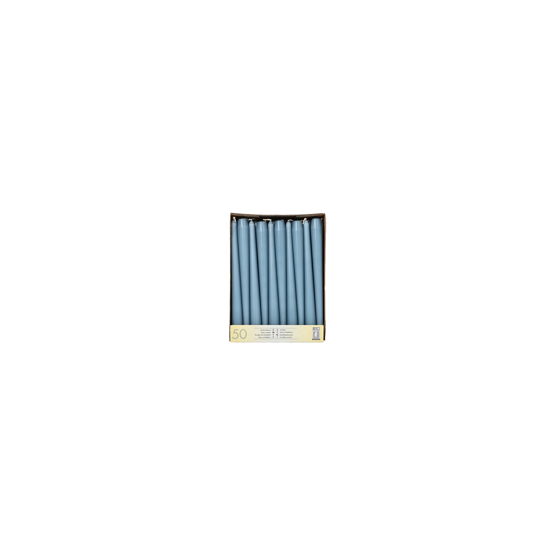 Leuchterkerzen Ø 2,2 cm · 25 cm arktikblau