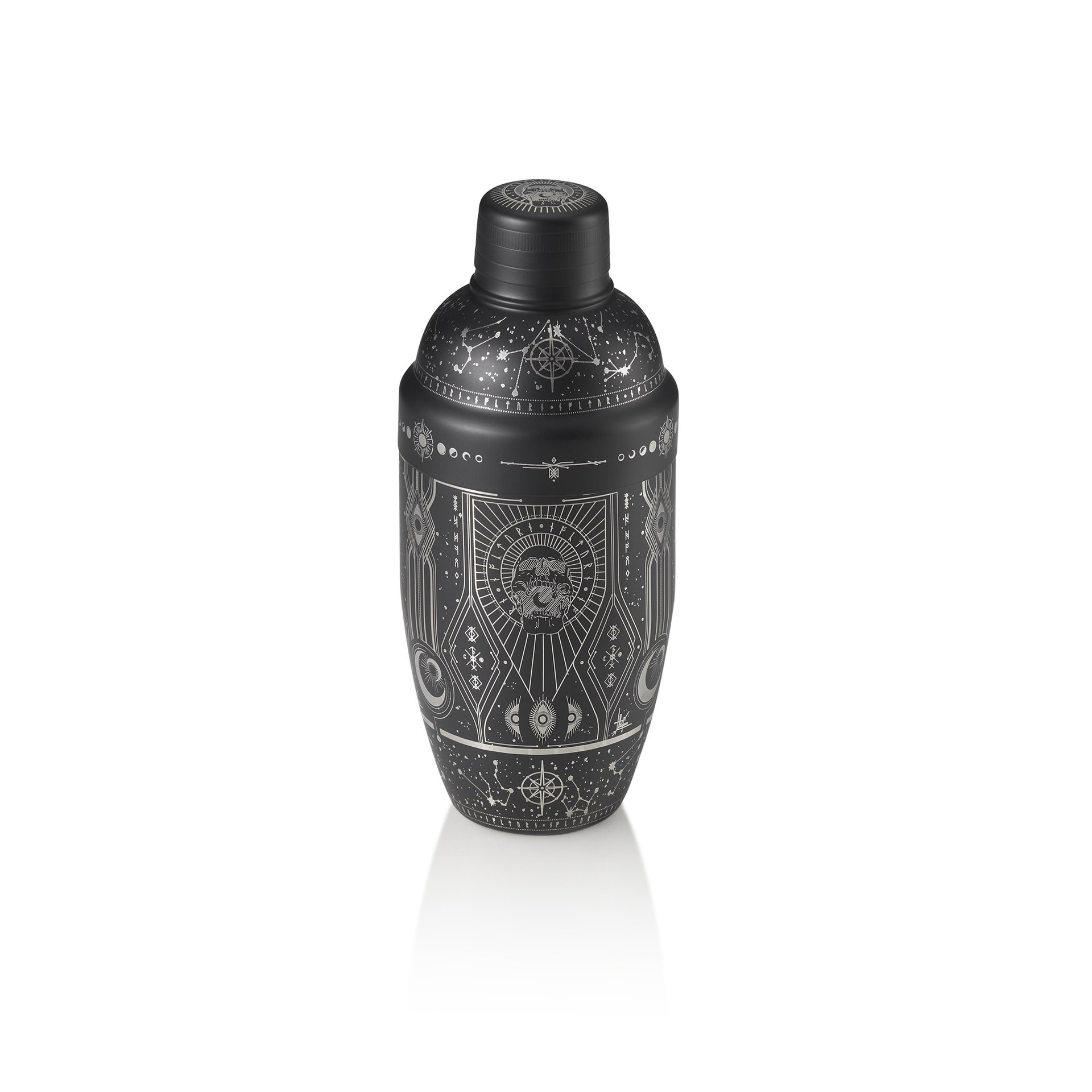 Shaker Tattoo NOCTURN, 0,5 ltr., Ø 8,5 cm, schwarz, gold Shaker Tattoo NOCTURN, 0,5 ltr., Ø 8,5 cm, schwarz, gold