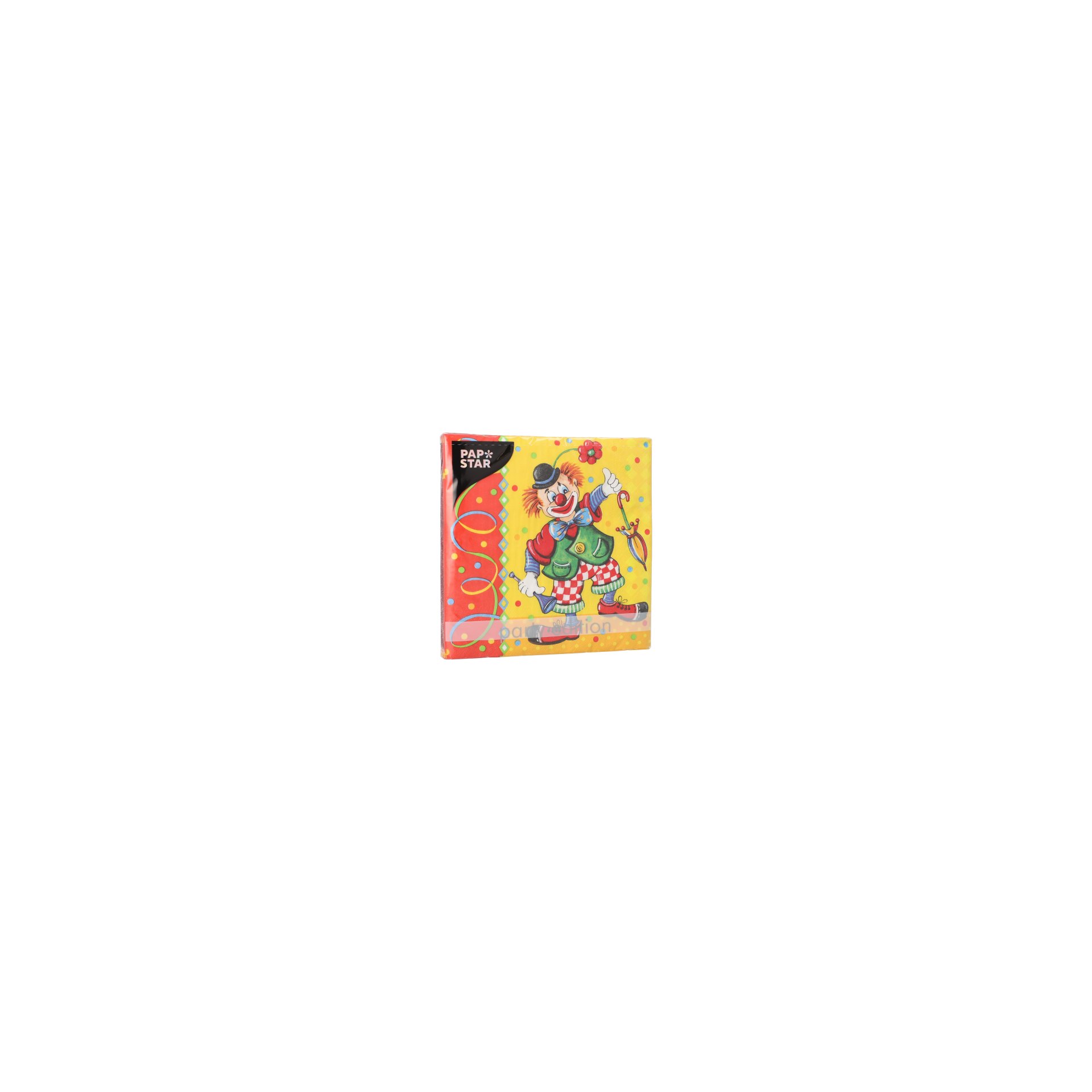 Servietten, 3-lagig 1/4-Falz 33 cm x 33 cm "Clown"