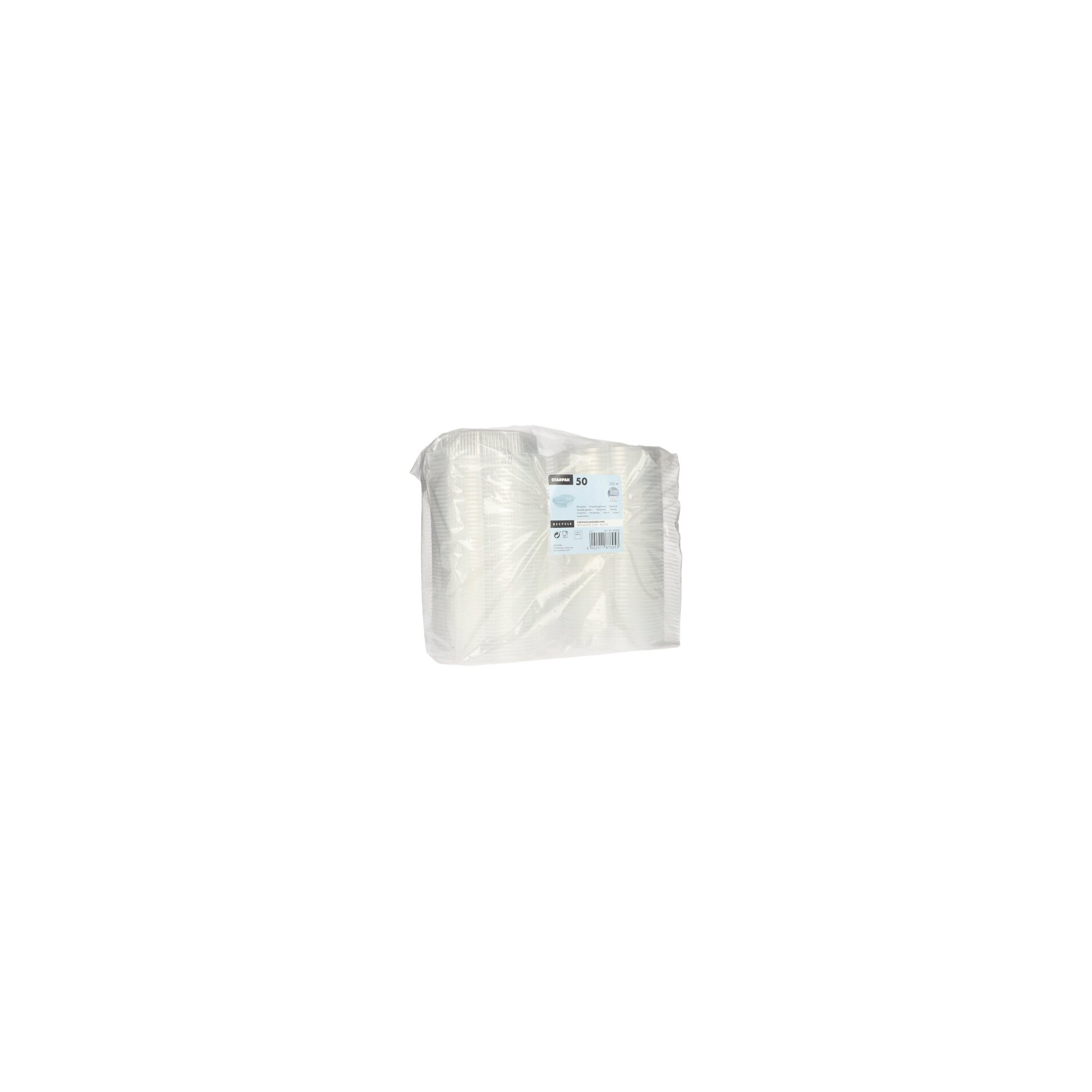 Verpackungsbecher mit Klappdeckeln, PP 8-eckig 250 ml 2,8 cm x 11 cm x 11 cm transparent