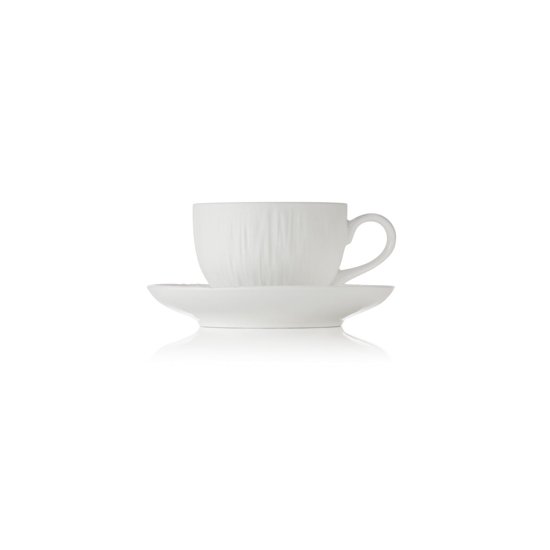 Cappuccino- und Untertasse Set MAYA SHIRO, 200 ml, weiß