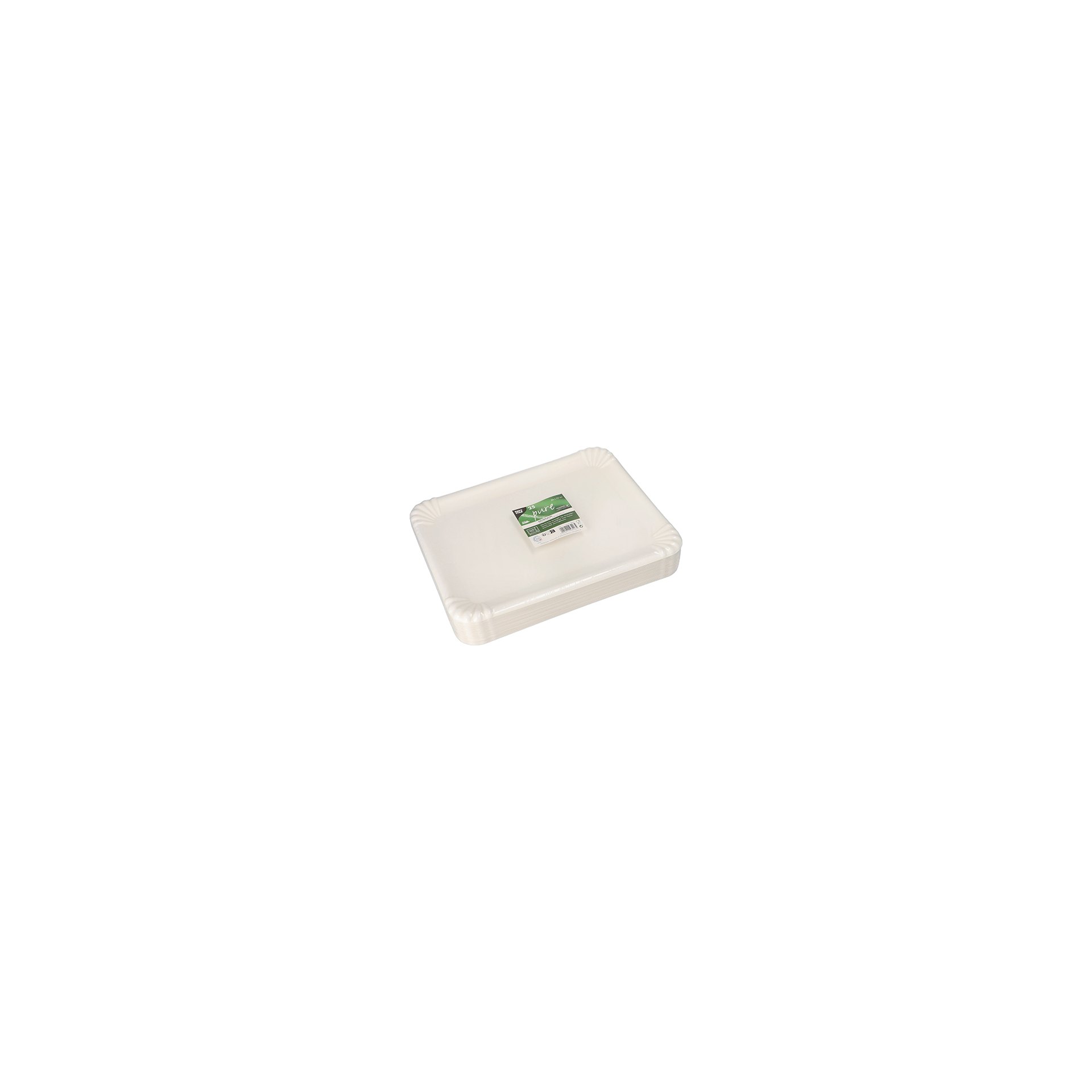 Servierplatten, Zuckerrohr "pure" eckig 26 cm x 35 cm weiss Servierplatten, Zuckerrohr "pure" eckig 26 cm x 35 cm weiss