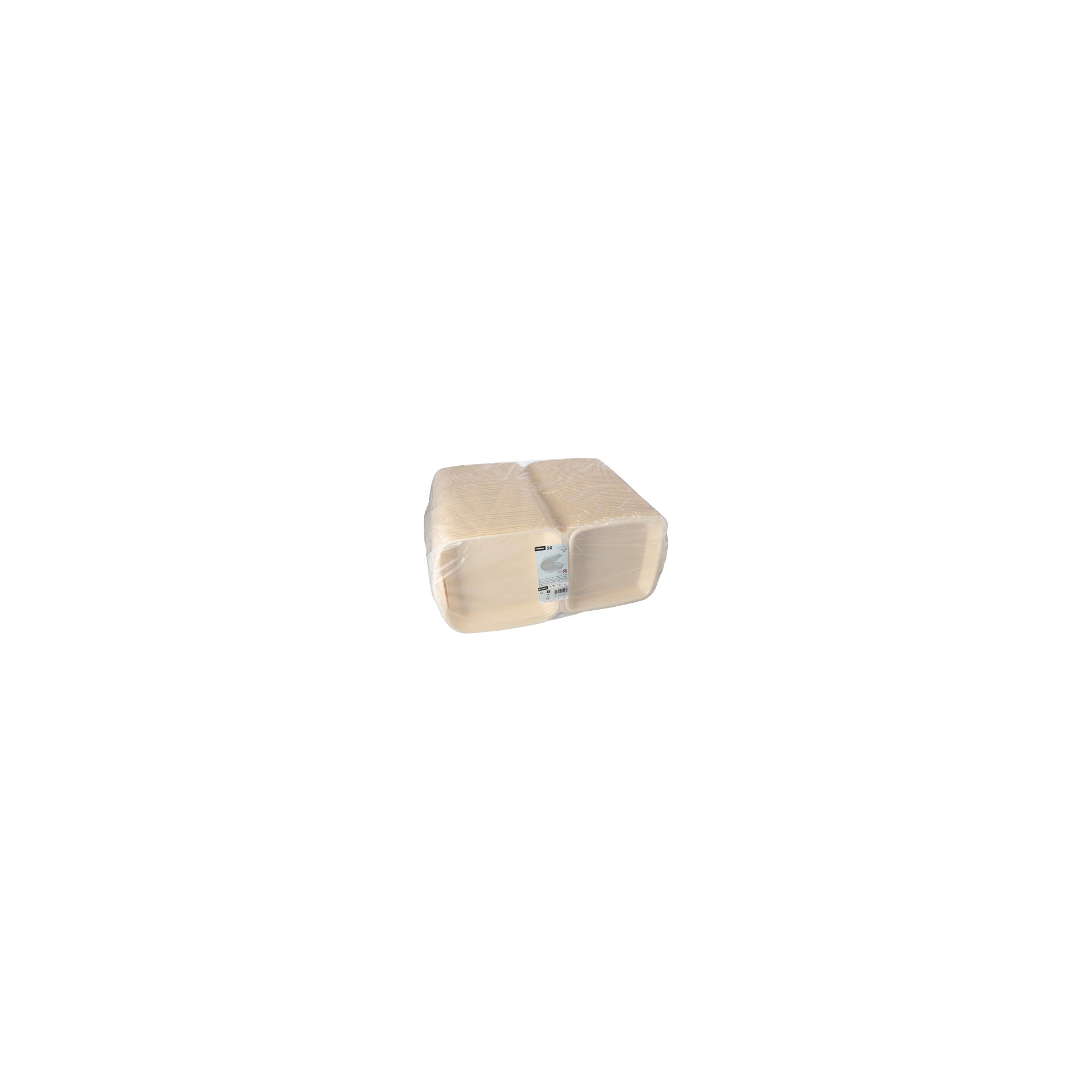Menüboxen mit Klappdeckel, XPS ungeteilt 7,5 cm x 22,5 cm x 22 cm beige laminiert