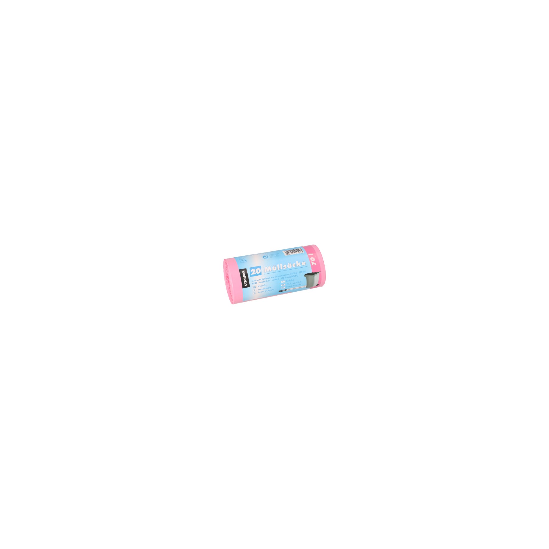 Müllsäcke, HDPE 70 l 100 cm x 58 cm pink 23 my Müllsäcke, HDPE 70 l 100 cm x 58 cm pink 23 my