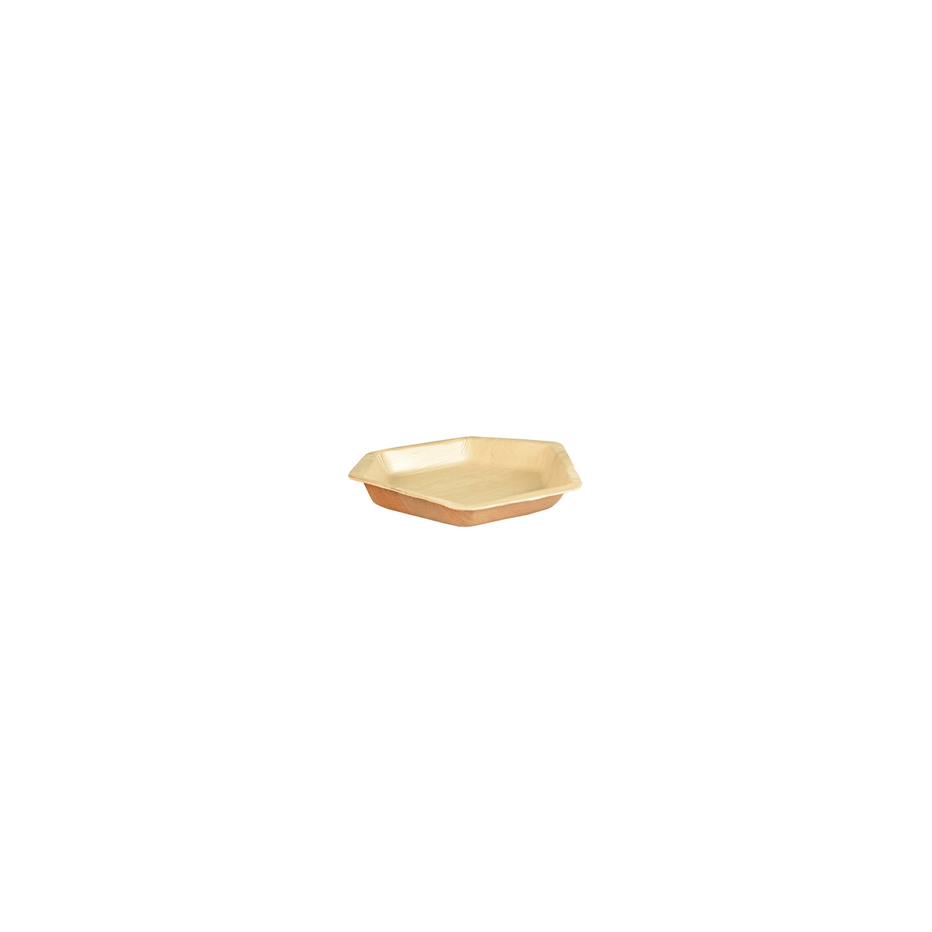Teller, Palmblatt "pure" 6-eckig 23,5 cm x 3 cm Teller, Palmblatt "pure" 6-eckig 23,5 cm x 3 cm