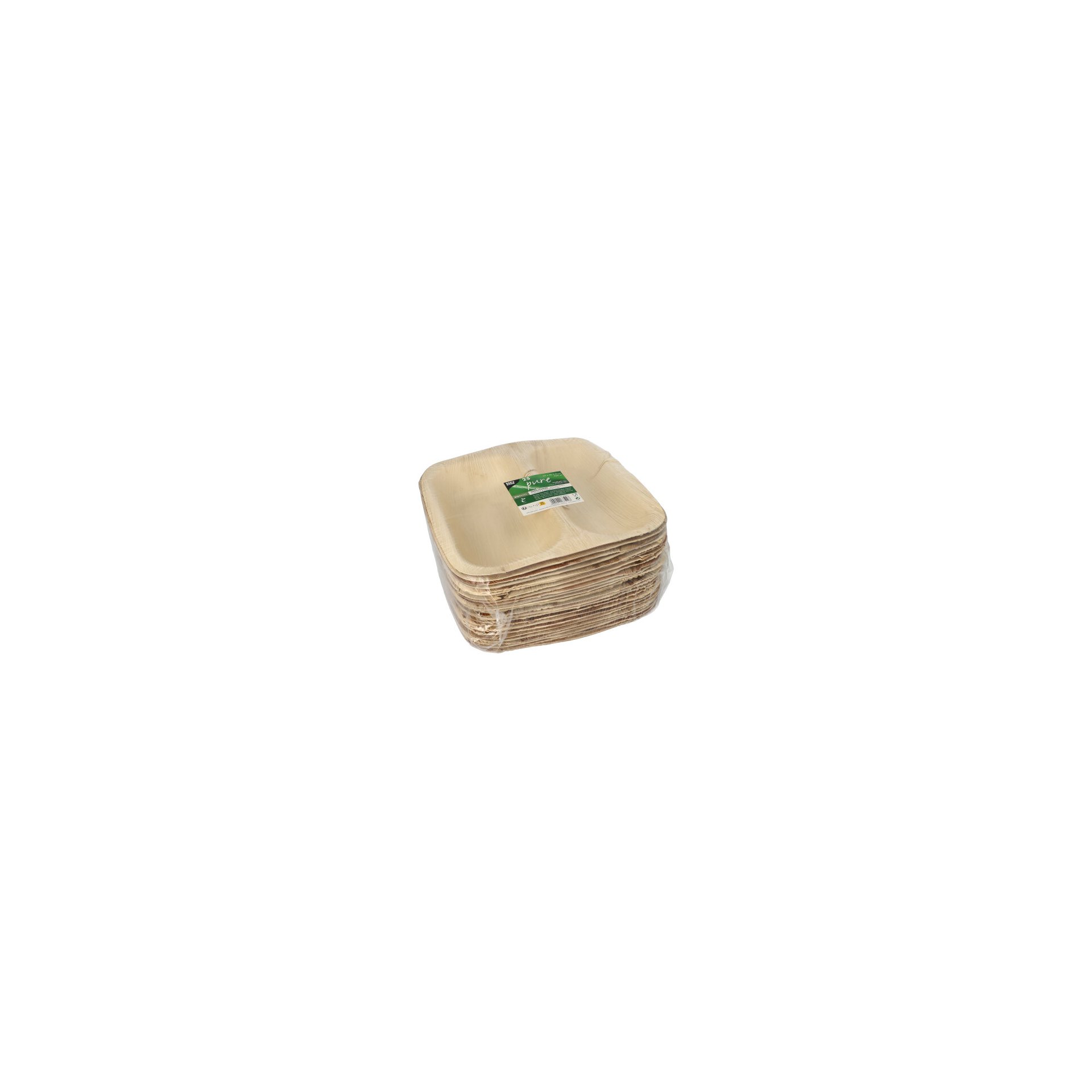 Siegelschalen Palmblatt "pure" eckig 700 ml 4 cm x 25 cm x 26 cm 2-geteilt