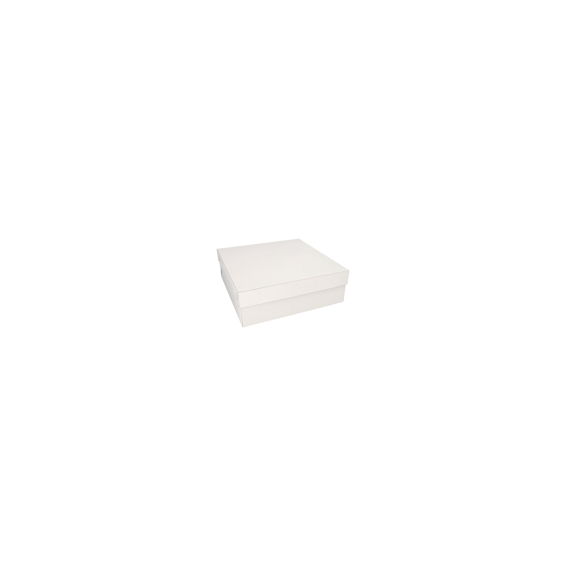 Tortenkartons, mit Deckel, Pappe eckig 30 cm x 30 cm x 10 cm weiss