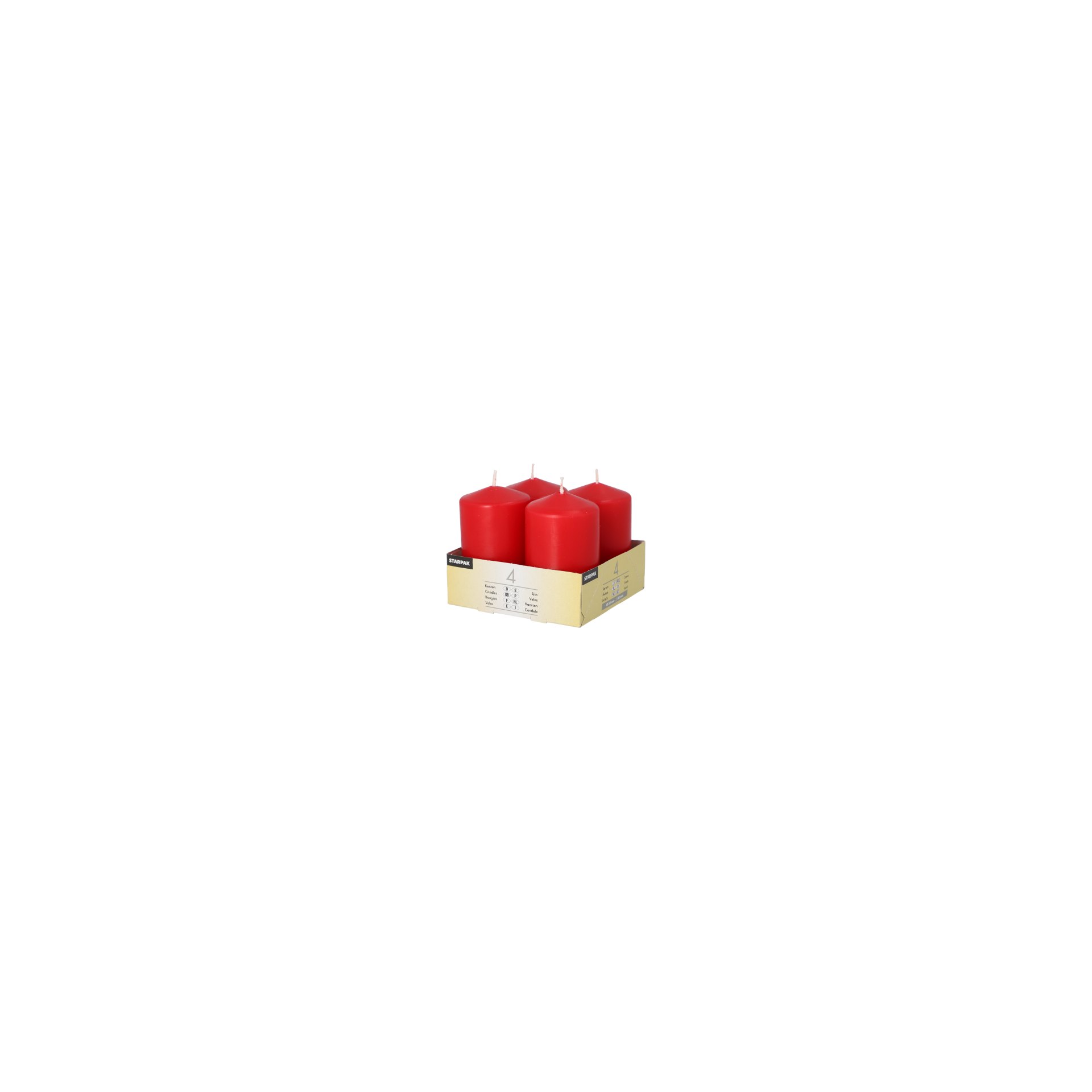 Stumpenkerzen Ø 50 mm · 80 mm rot Stumpenkerzen Ø 50 mm · 80 mm rot