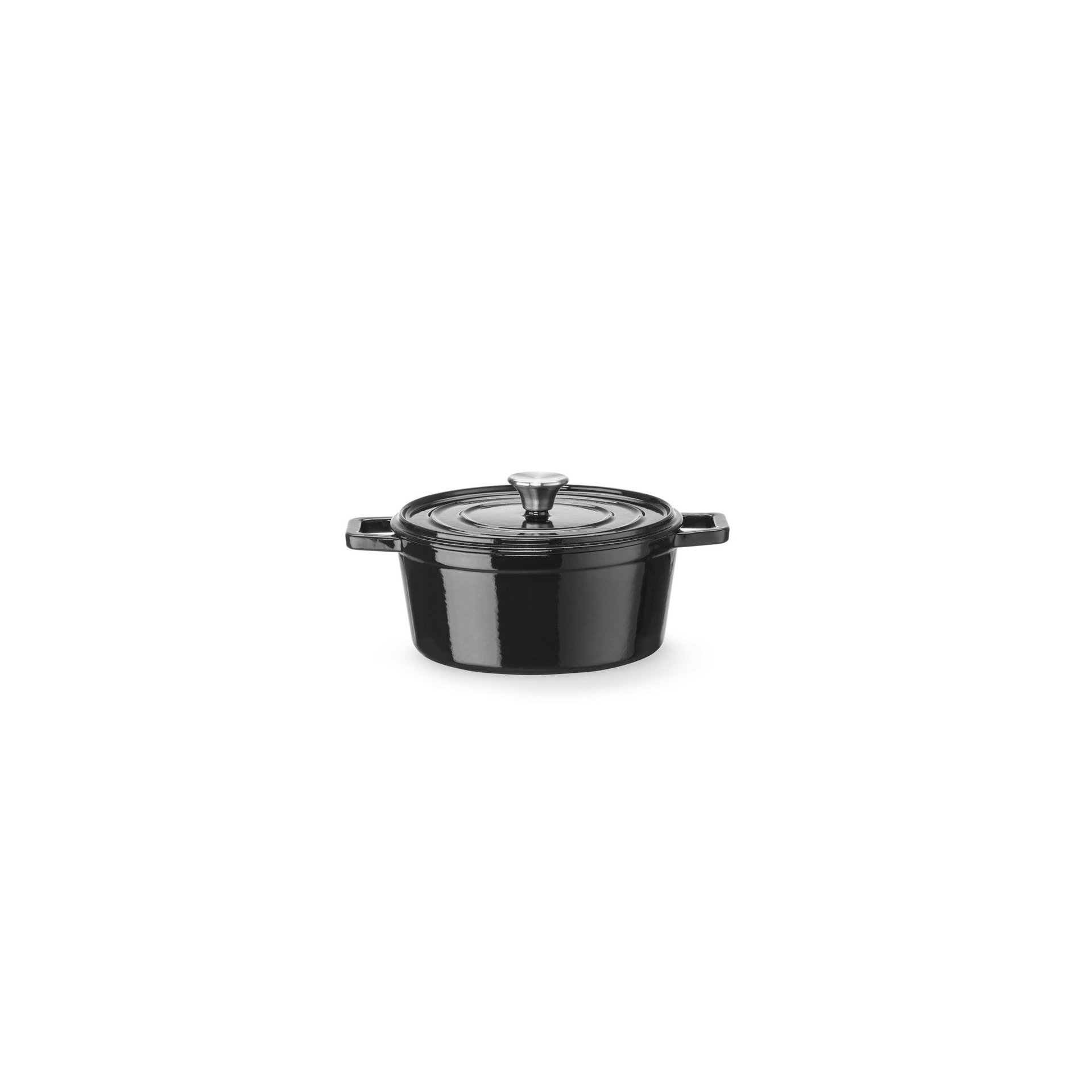 Emaillierter Gusseisentopf, 3,7L, Schwarz, 317x240x(H)105mm