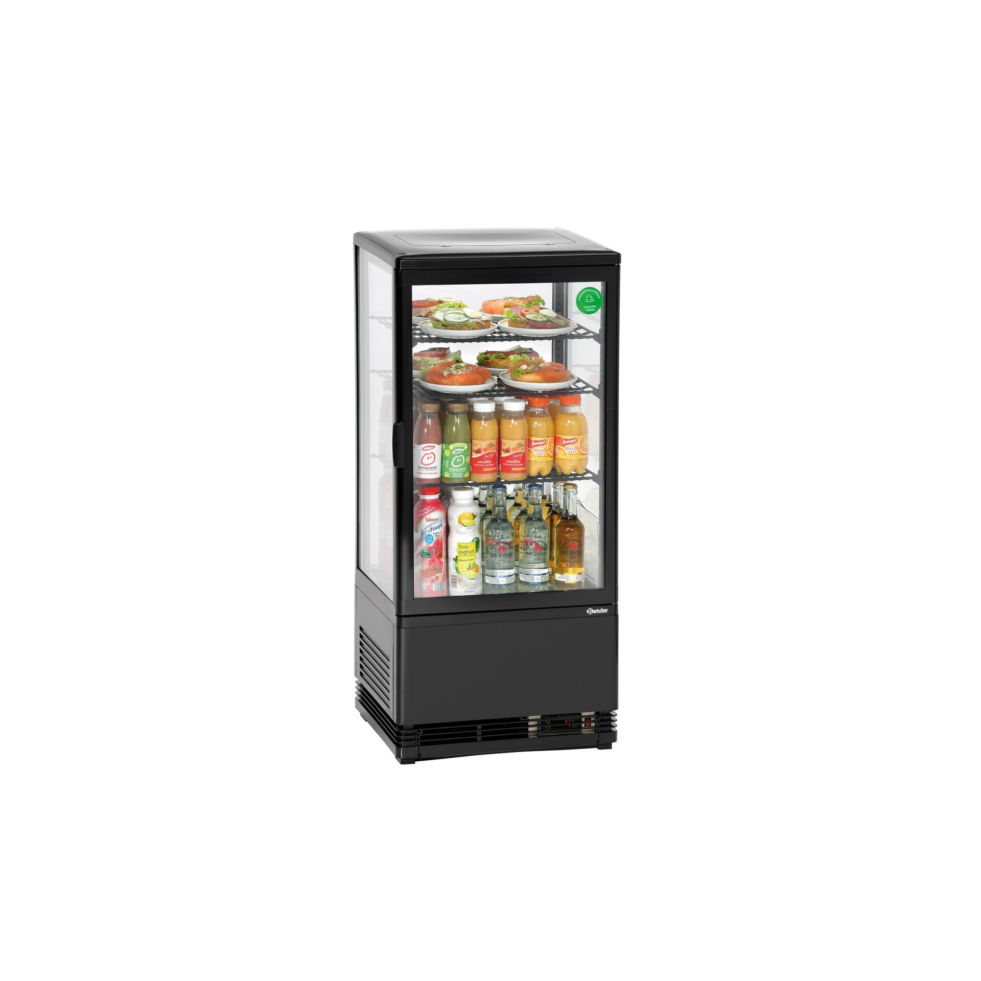 Mini-Kühlvitrine 78L, schwarz Mini-Kühlvitrine 78L, schwarz