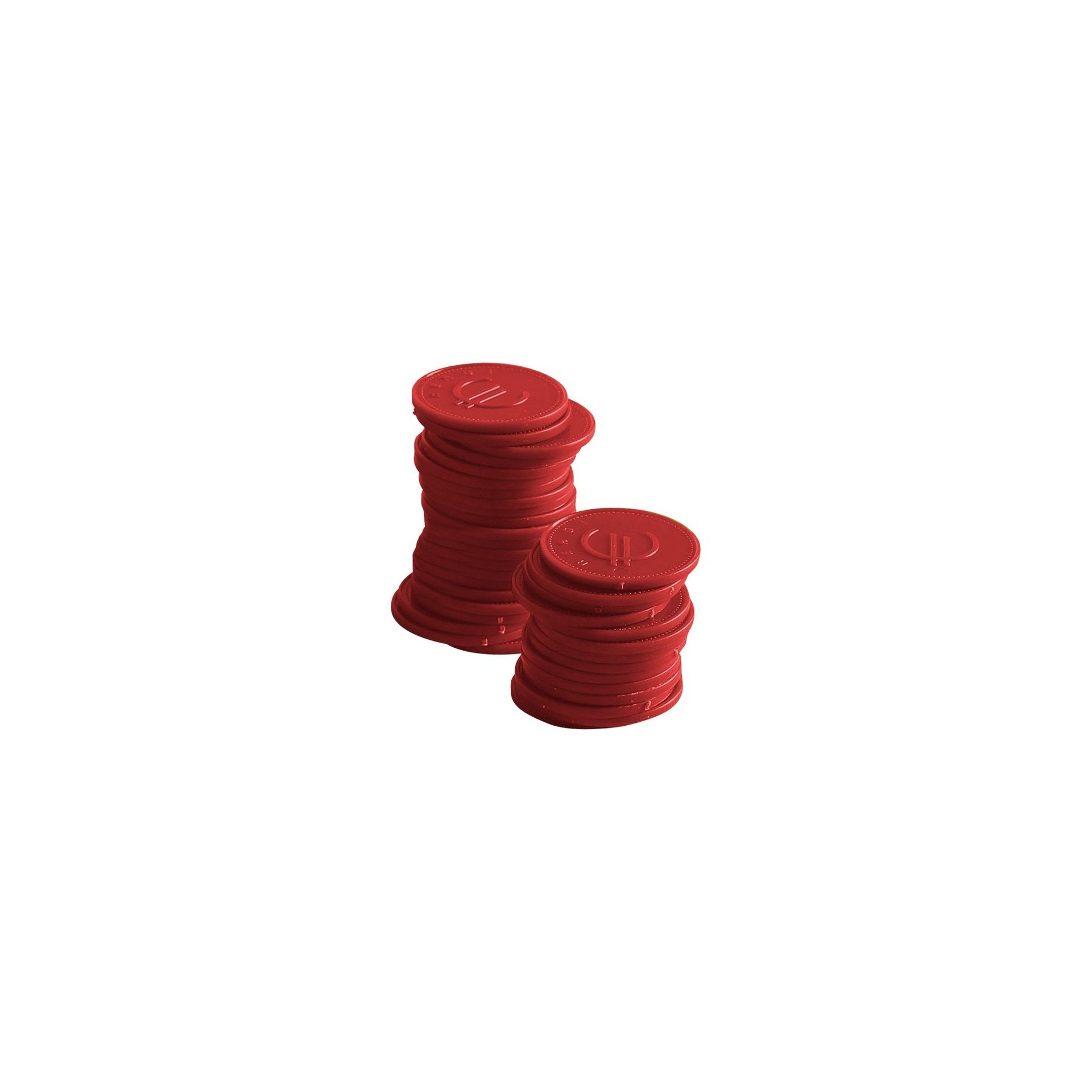 Pfandmünzen - 100 Stk., BarUp, Rot, 100 Stk., ⌀25mm Pfandmünzen - 100 Stk., BarUp, Rot, 100 Stk., ⌀25mm