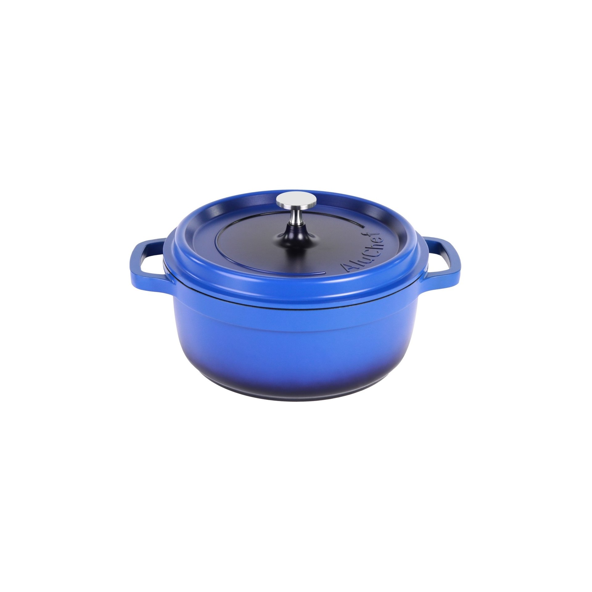 AluChef® Cocotte, rund 24 cm / blau