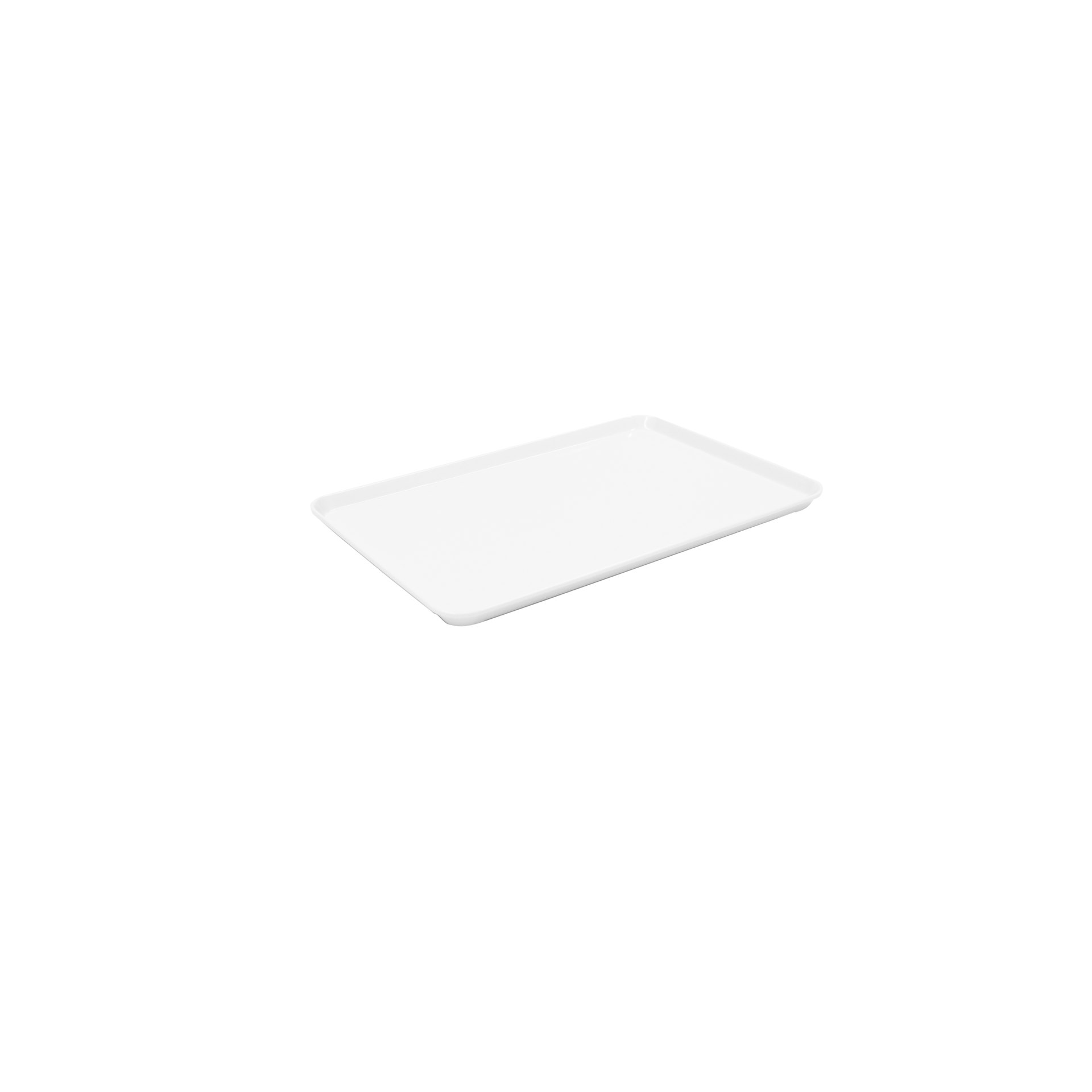 Auslagentablett aus Melamin weiß, 350 x 240 x 17 mm