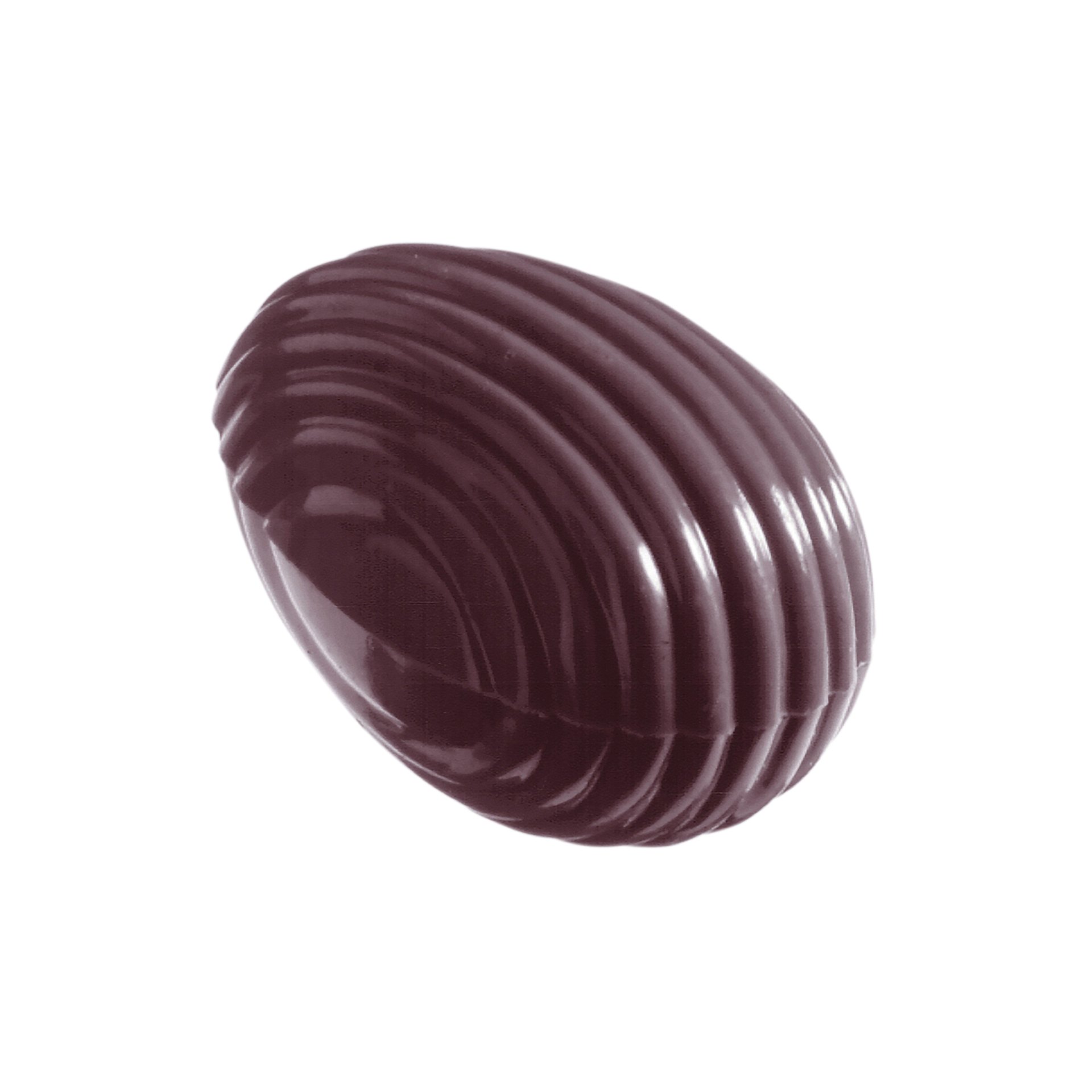 Schokoladen Form - Ei mit Rillen 32 mm, Doppelform Schokoladen Form - Ei mit Rillen 32 mm, Doppelform