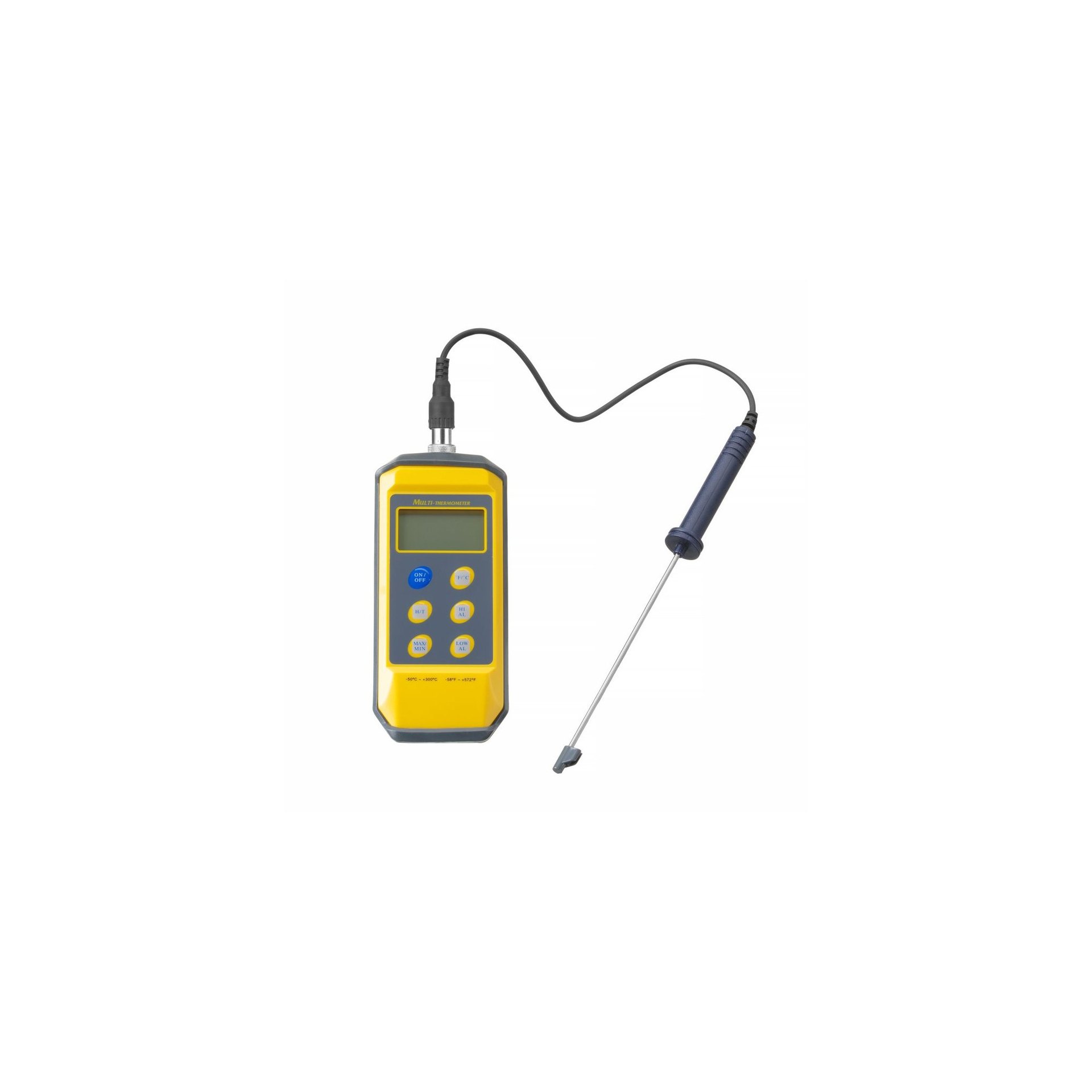 Thermometer mit Digitalanzeige und Stiftsonde, 195x85x(H)45mm