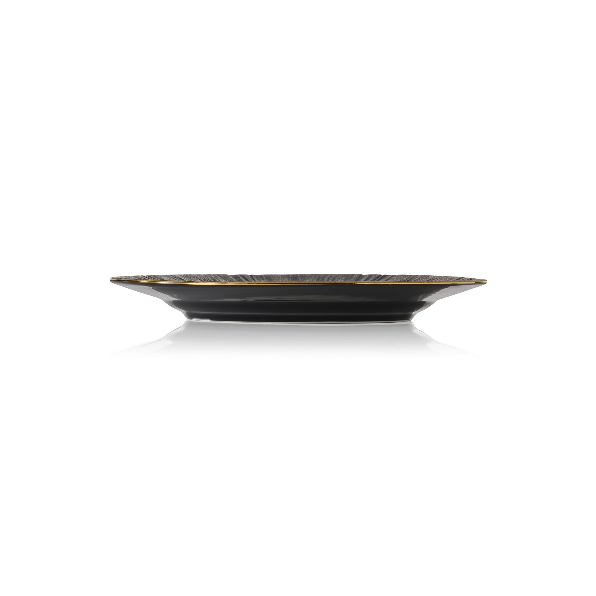 Teller Set MAYA KURO, flach, Ø 22 cm, schwarz