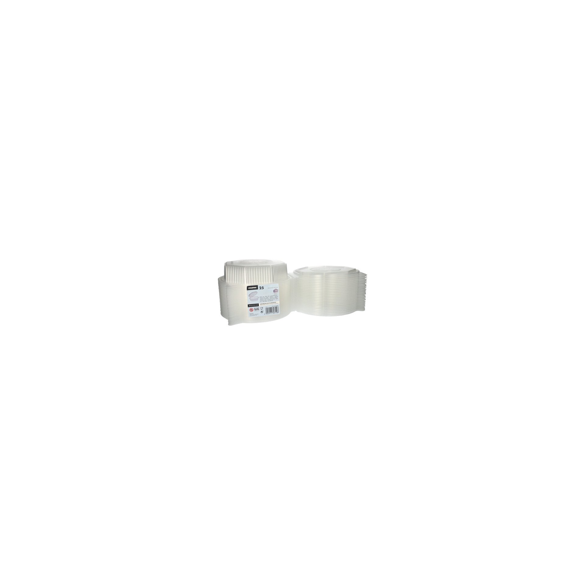 Menüboxen mit Klappdeckeln, PP ungeteilt 5,9 cm x 21,5 cm x 21,5 cm transparent 8-eckig