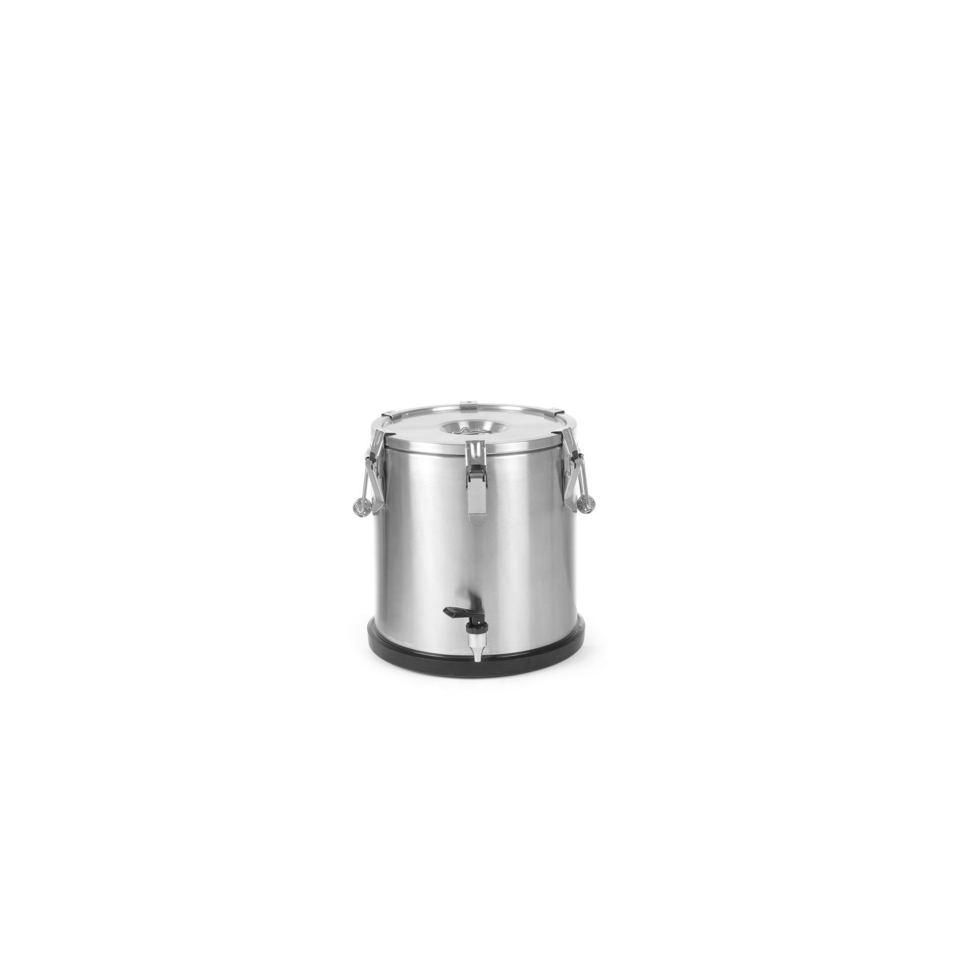 Isolierter tragbarer Behälter - mit Ablasshahn, Profi Line, 20L, Silber, ⌀330x(H)360mm