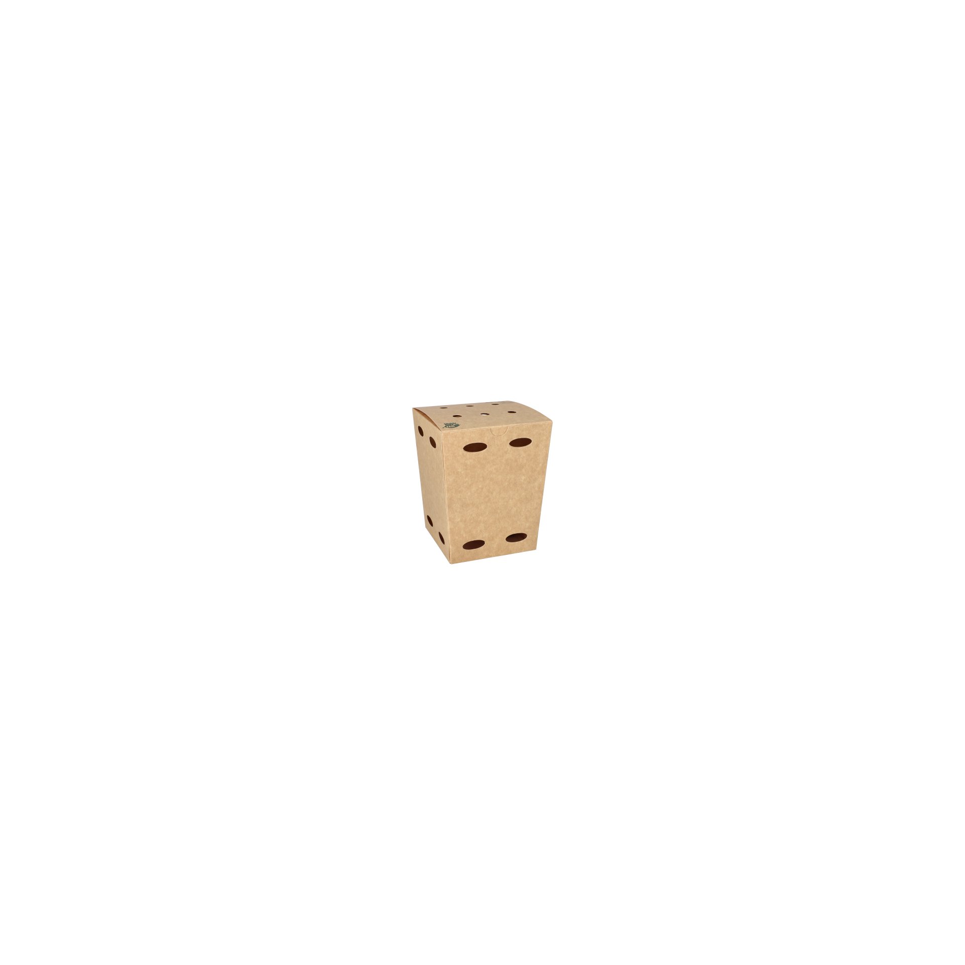 Pommes-Frites-Boxen, Pappe "pure" 15,5 cm x 10,5 cm x 10,5 cm braun "100% Fair" klein