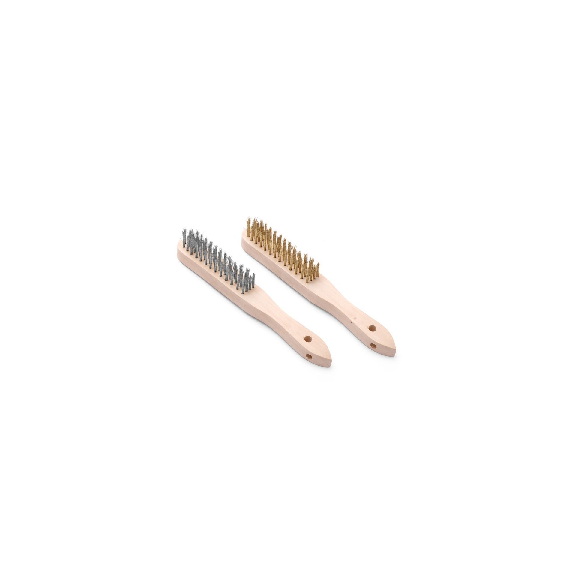 Drahtbürsten-Set aus Messing und Edelstahl - 2 Stk., (L)290mm Drahtbürsten-Set aus Messing und Edelstahl - 2 Stk., (L)290mm