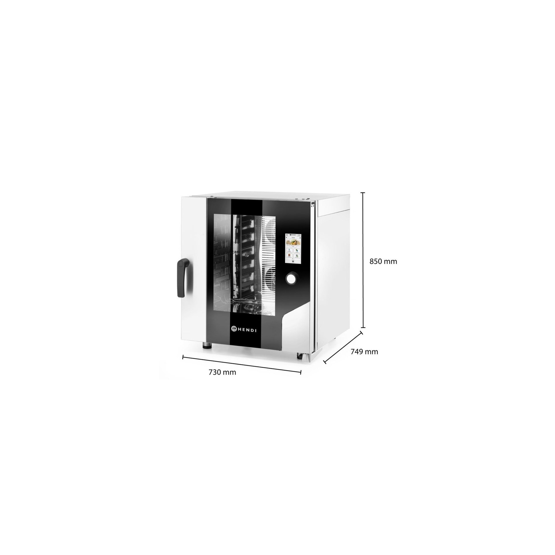 Konvektionsdampfgarer – Touch 7 x GN 1/1, elektrisch, mit direktem Dampf und Touchscreen-Steuerung, 730x784x(H)850mm Konvektionsdampfgarer – Touch 7 x GN 1/1, elektrisch, mit direktem Dampf und Touchscreen-Steuerung, 730x784x(H)850mm