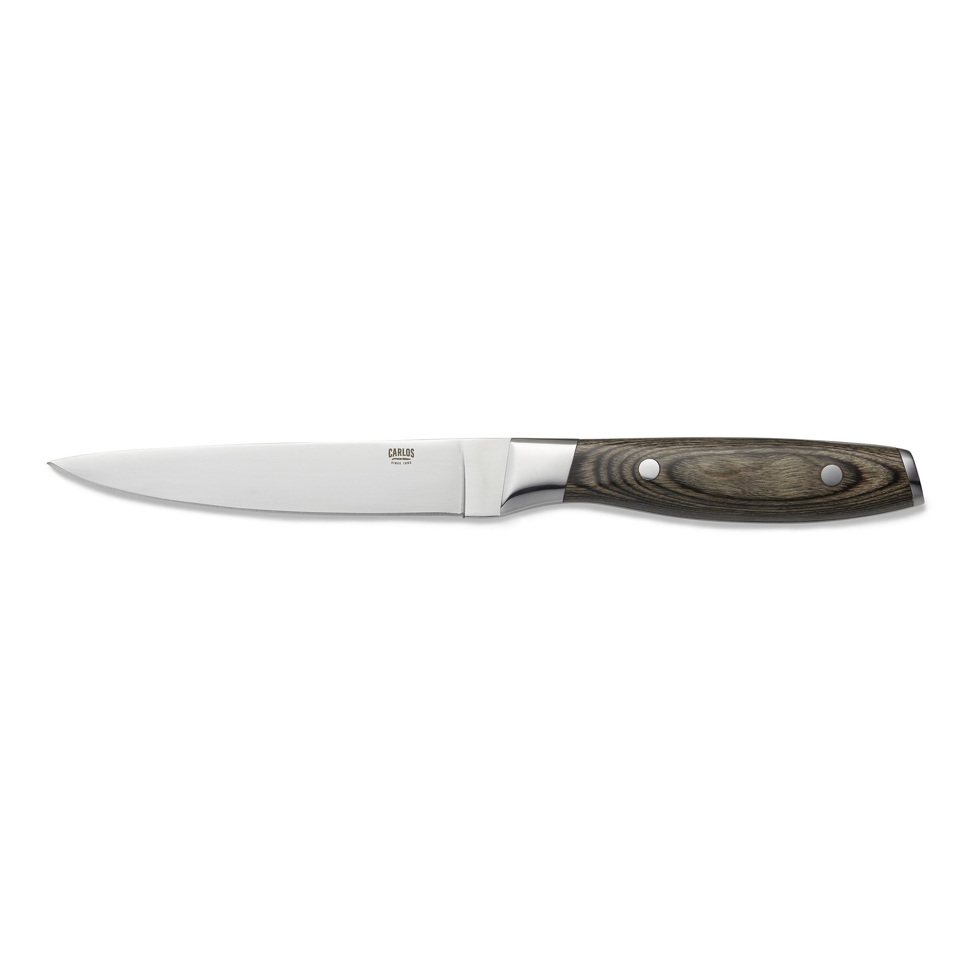 Steakmesser Set CARLOS, mit braunem Pakkaholzgriff, 25 cm