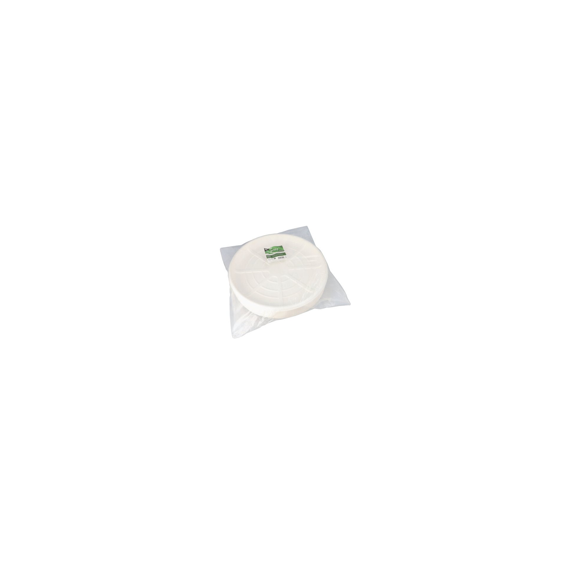 Servierplatten, Zuckerrohr "pure" rund Ø 47 cm weiss für Meeresfrüchte