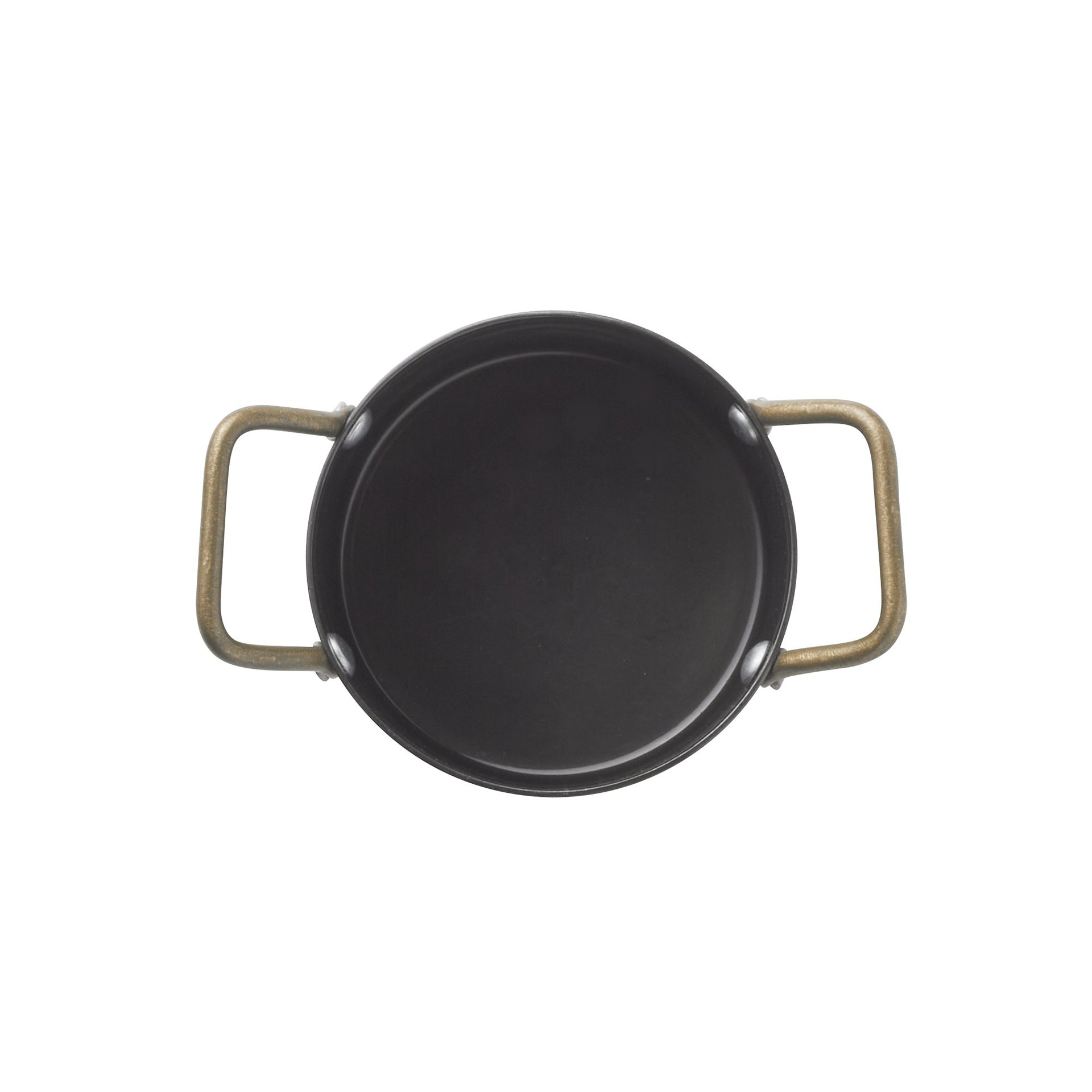 Serviertopf STEEL & STYLE, mit 2 Messinggriffen, 310 ml, Ø 9 cm, schwarz, Messing, PVD Serviertopf STEEL & STYLE, mit 2 Messinggriffen, 310 ml, Ø 9 cm, schwarz, Messing, PVD